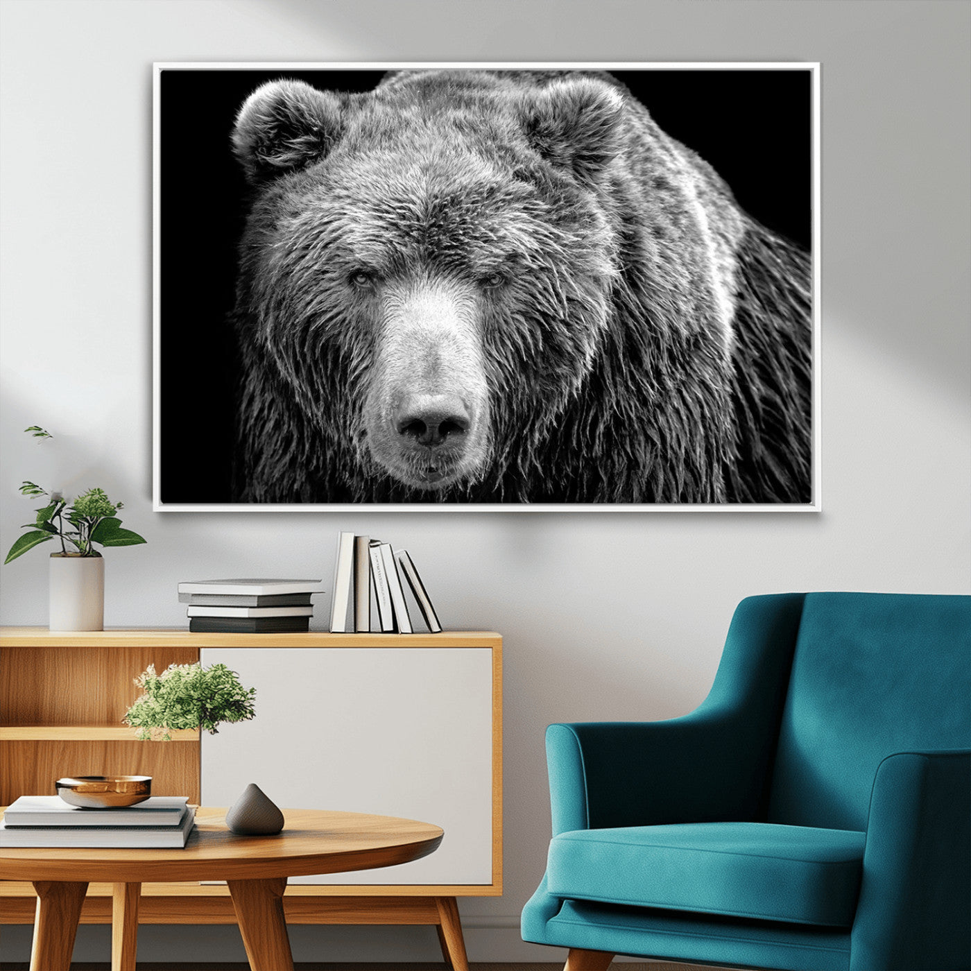 MGV-FC-36X24 - 399 Grizzly Bear Canvas Print | Ready to Hang Wall Art | Rustic Farmhouse & Cabin Decor | Wildlife