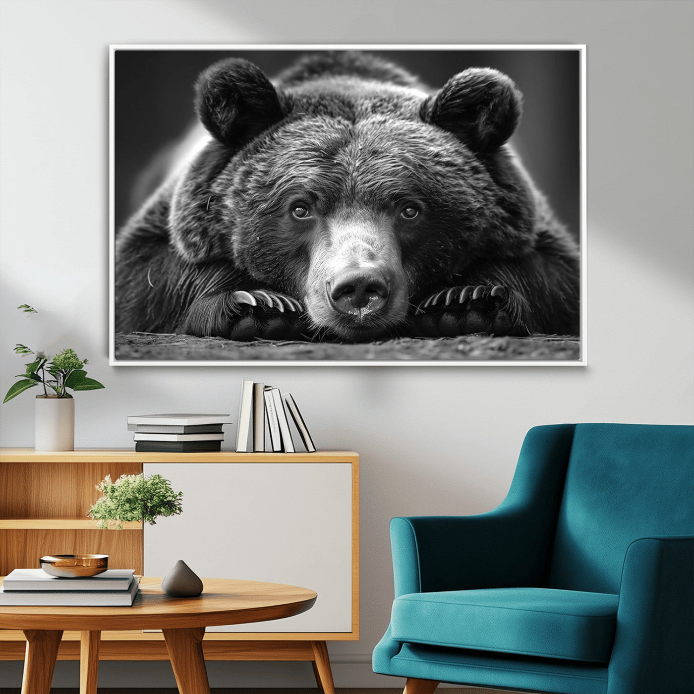 MGV-FC-36X24 - Resting Grizzly 399 Bear Canvas Print | Ready to Hang Wall Art | Rustic Cabin & Farmhouse Decor |