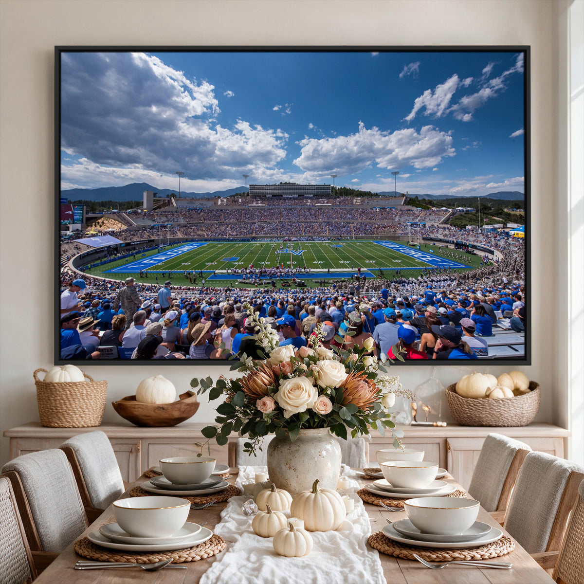 59281-MGV-CV-36X24 - Air Force Falcons Football Team Print, Colorado Springs