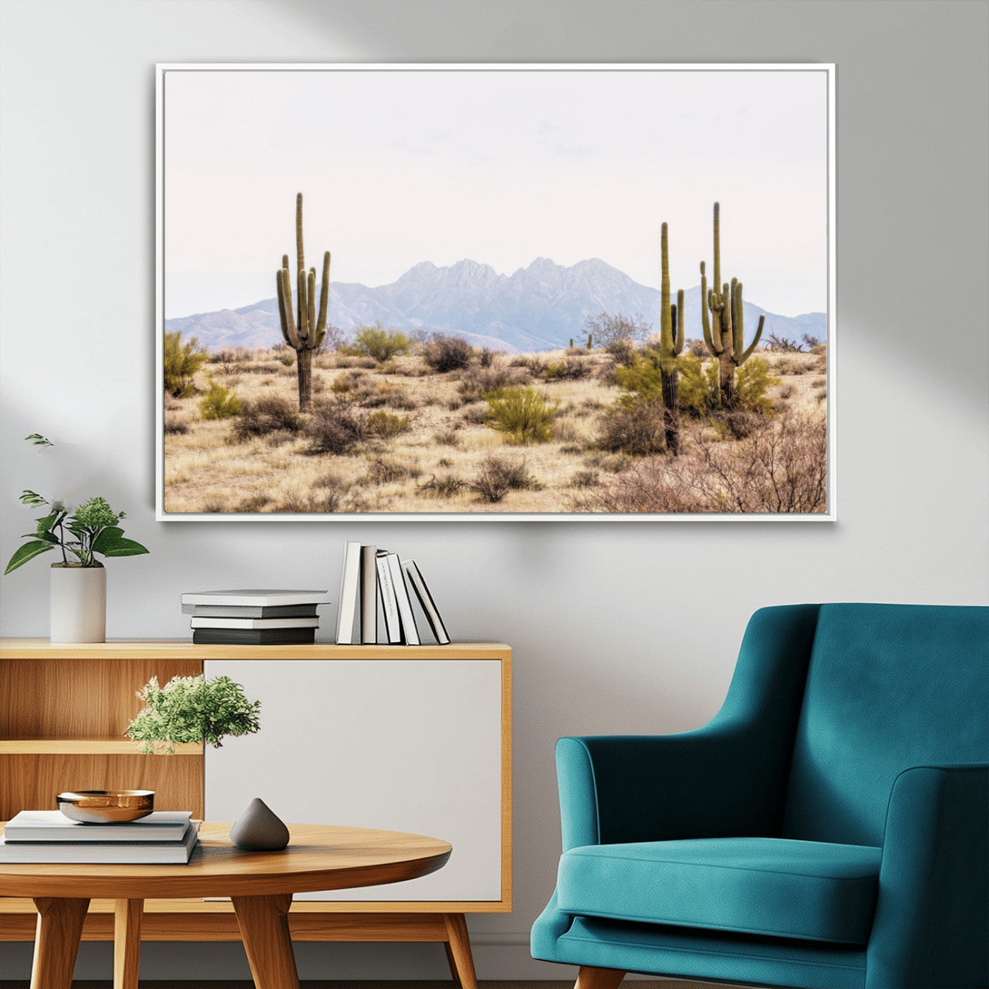 MGV-FC-36X24 - Arizona Desert Wall Art Print | Arizona Desert Canvas Print with Saguaro Cacti | Southwestern