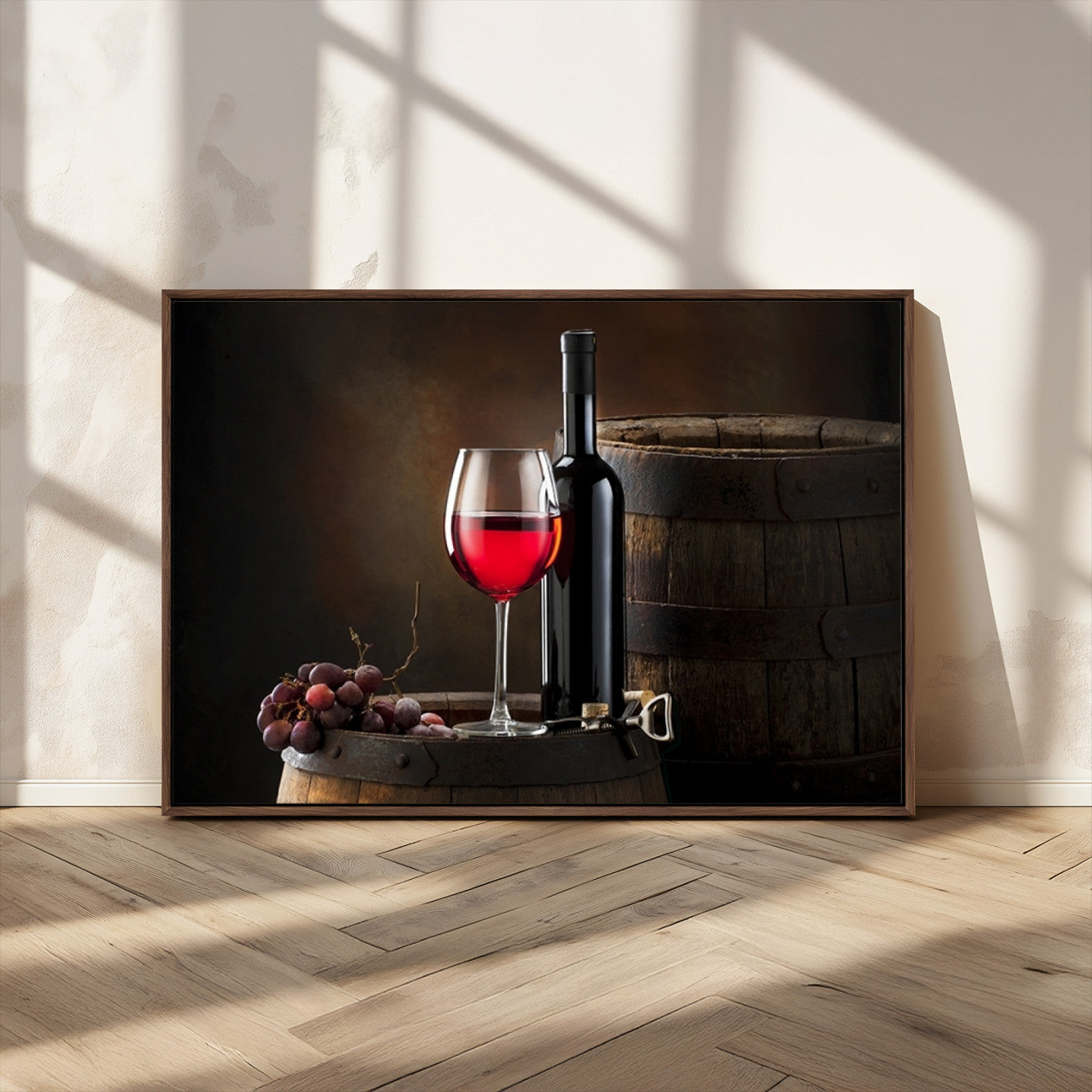 MGV-FC-36X24 - Red Wine and Bottle Canvas Print