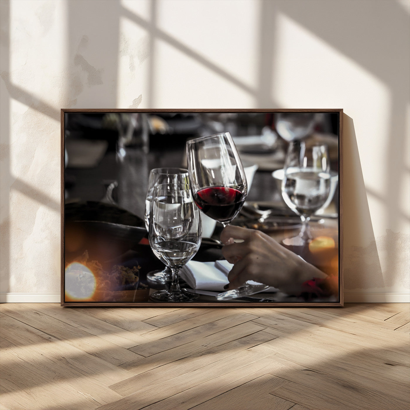 MGV-FC-36X24 - Red Wine and Glass Canvas Print