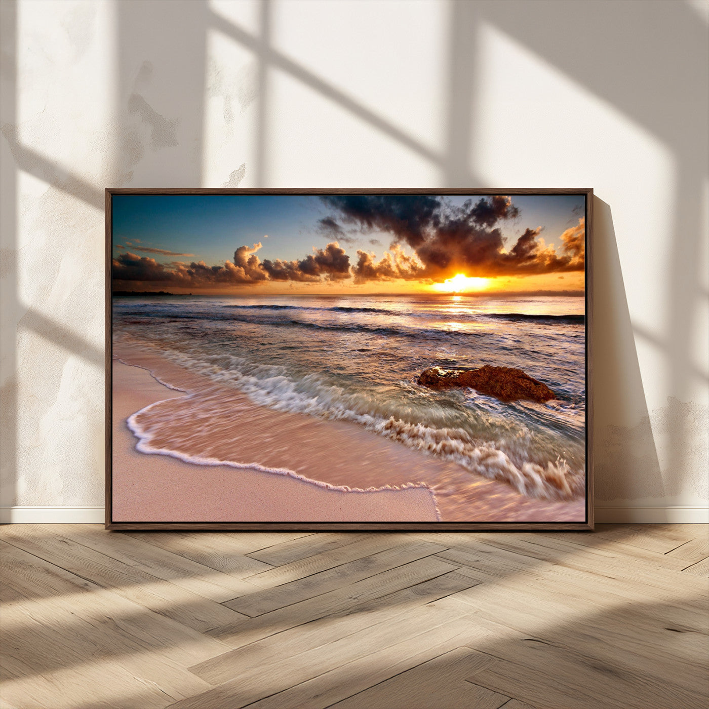 MGV-FC-36X24 - Sunset on Ocean Wall Art Canvas Print