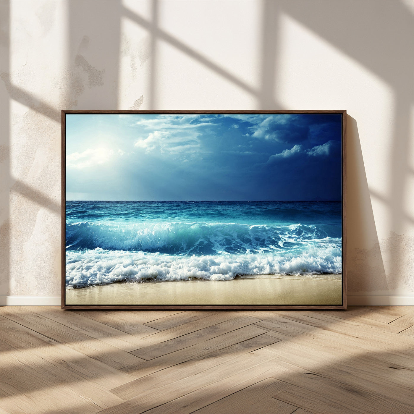 MGV-FC-36X24 - Majestic Ocean Wave Wall Art Canvas | 3 Panel Large Seascape Print for Living Room, Bedroom, Office Decor, Ready to Hang