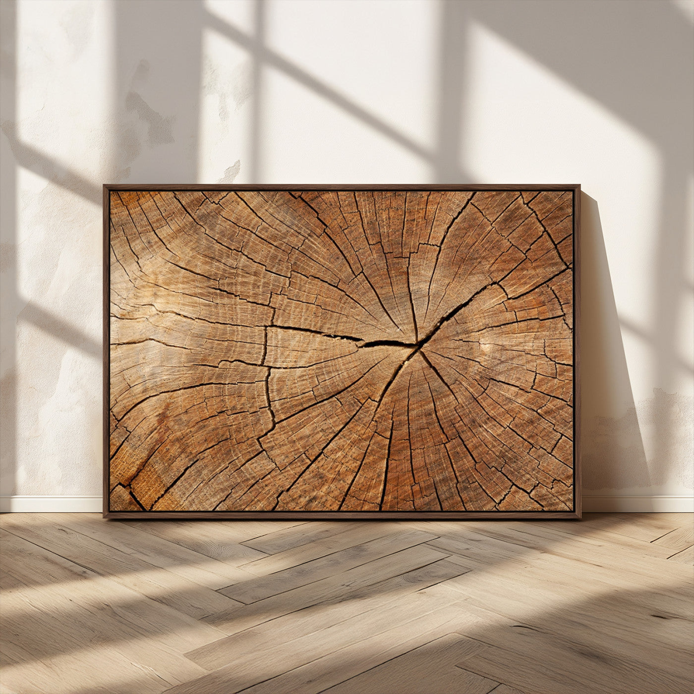 MGV-FC-36X24 - Tree Ring Canvas Art, Rustic Wood Grain Wall Art, Tree Slice Decor for Modern Homes, Giclee Multi-Panel Print, Tree Ring Wall Art Set