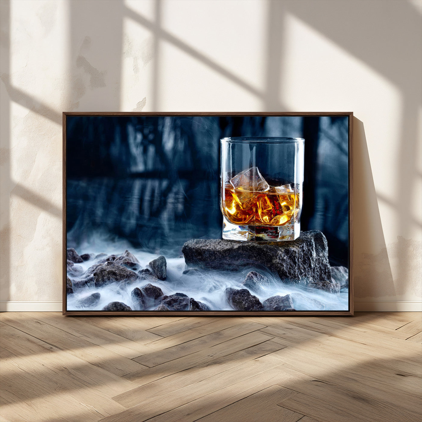 MGV-FC-36X24 - Whiskey Ice Wall Art Canvas Print