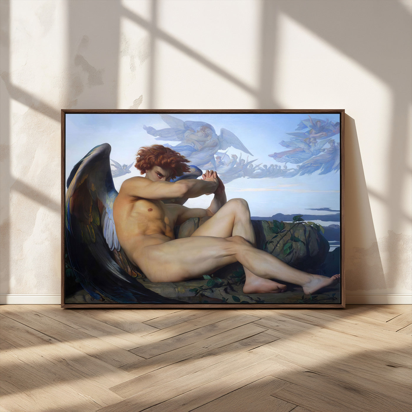 -Fallen Angel Wall Art Canvas Print – Classic Art, Framed, Ready to Hang - Alexandre Cabanel