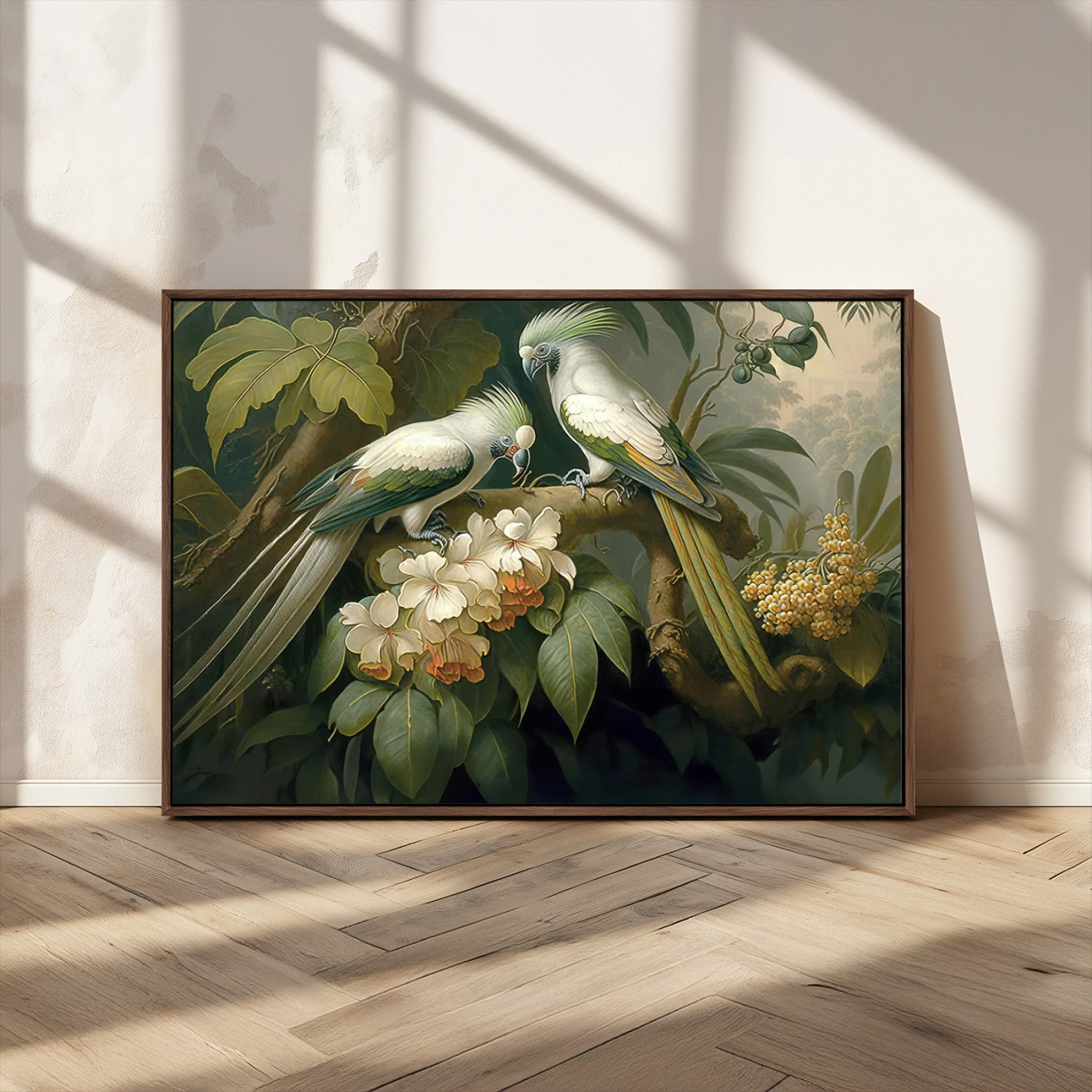 -Tropical Paradise Print Wall Art Stunning Artwork of a Parrot in a Lush Forest with Beautiful