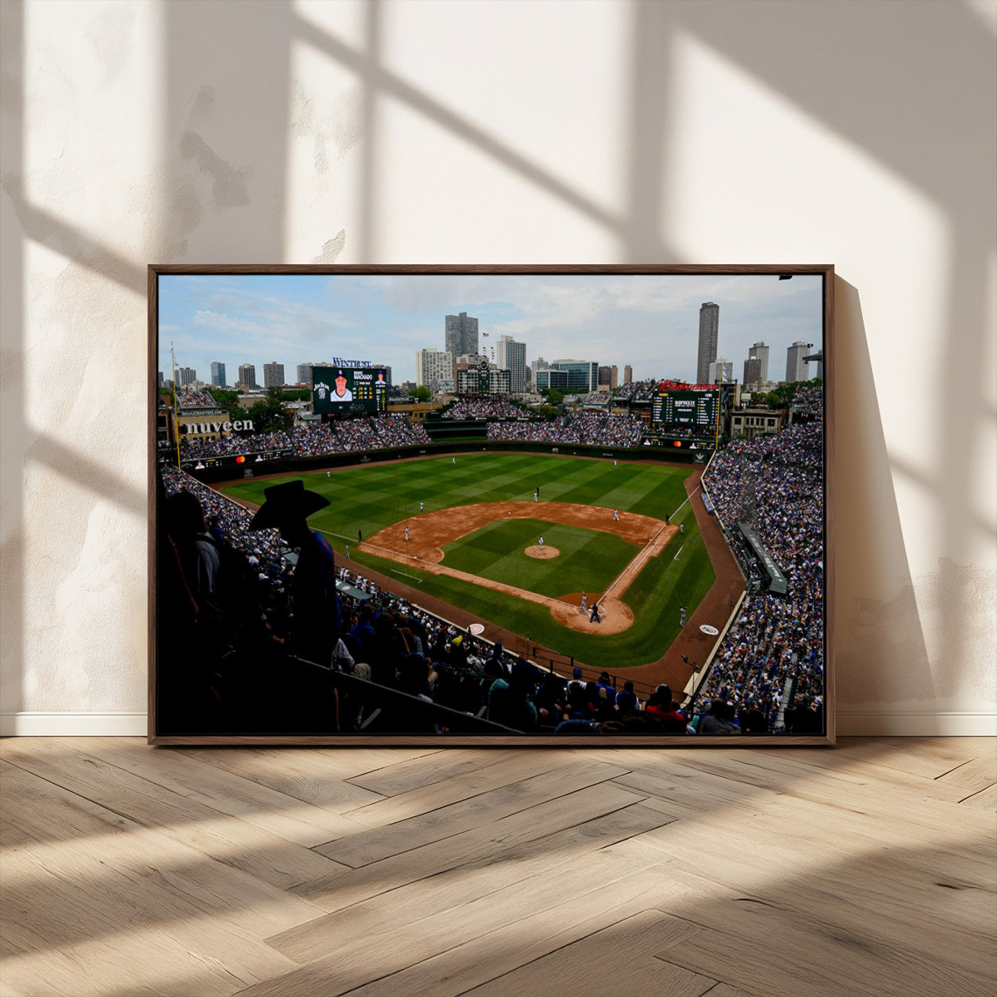 MGV-FC-36X24 - Chicago Cubs Baseball Team Print - Wrigley Field Stadium Wall Art Canvas Print