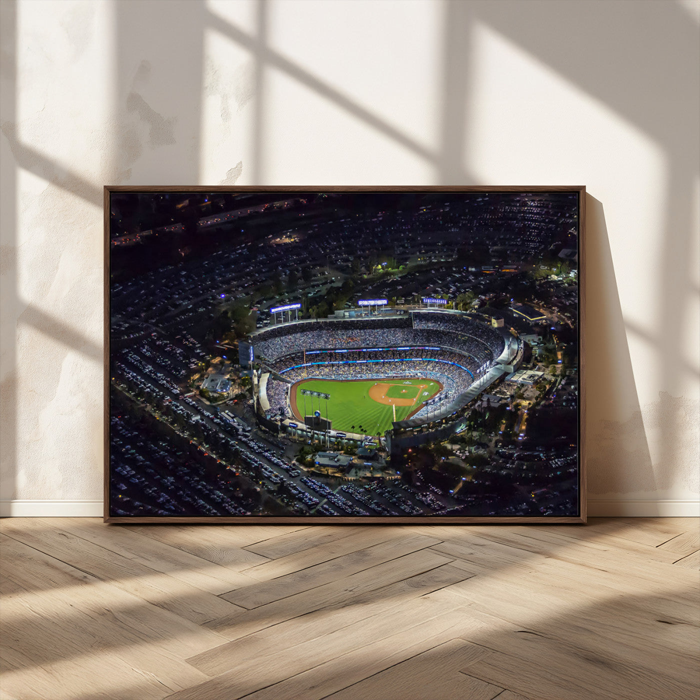 MGV-FC-36X24 - Los Angeles Dodgers Baseball Team Print - California Dodger Stadium Wall Art Canvas Print