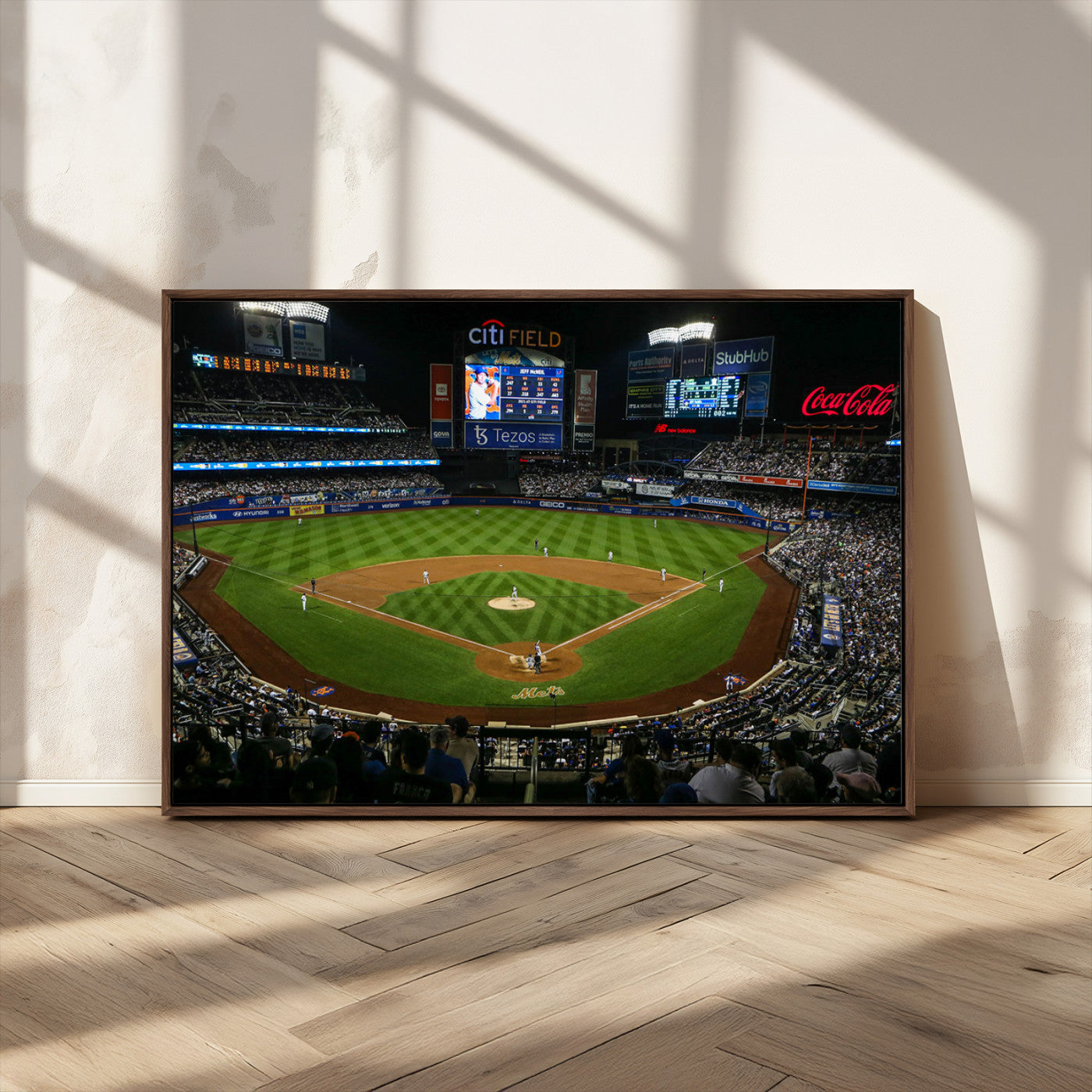 MGV-FC-36X24 - Oakland Athletics Baseball Team Print - RingCentral Coliseum Stadium Wall Art Canvas Print