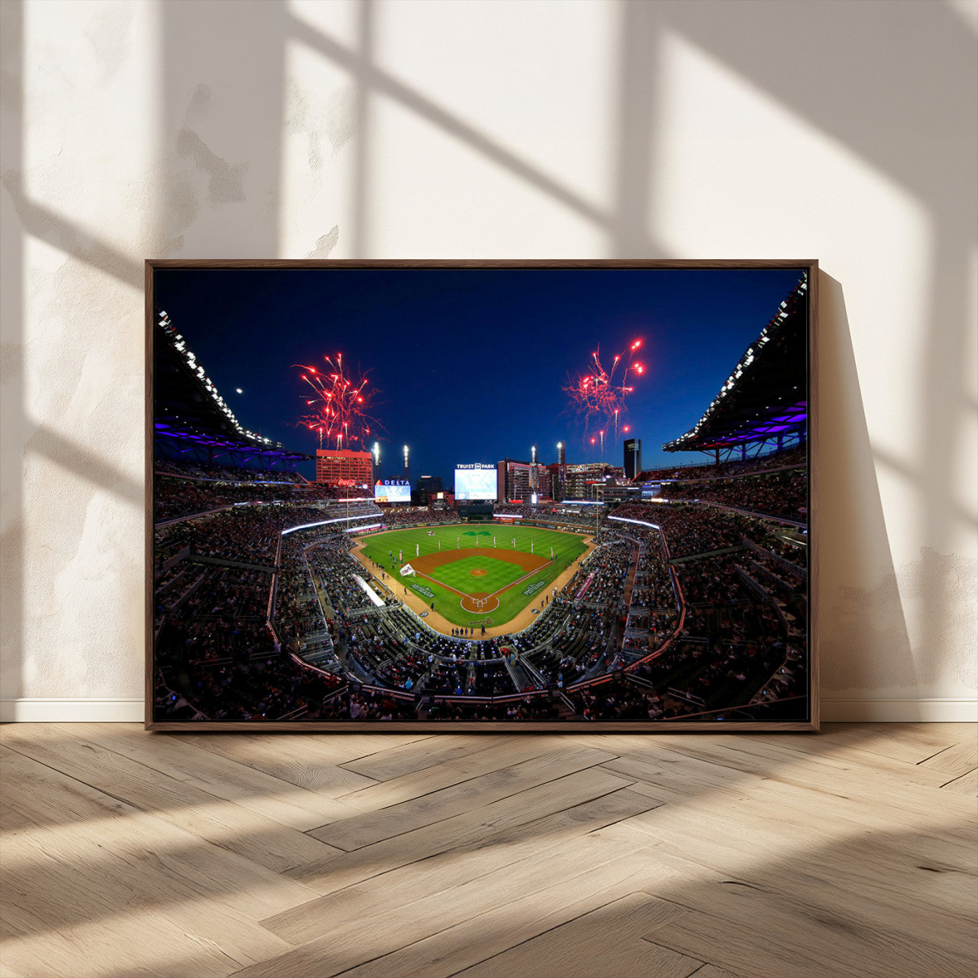 MGV-FC-36X24 - Truist Park Atlanta Braves Baseball Stadium Wall Art Print | Large 3-Panel Canvas Print for Sports