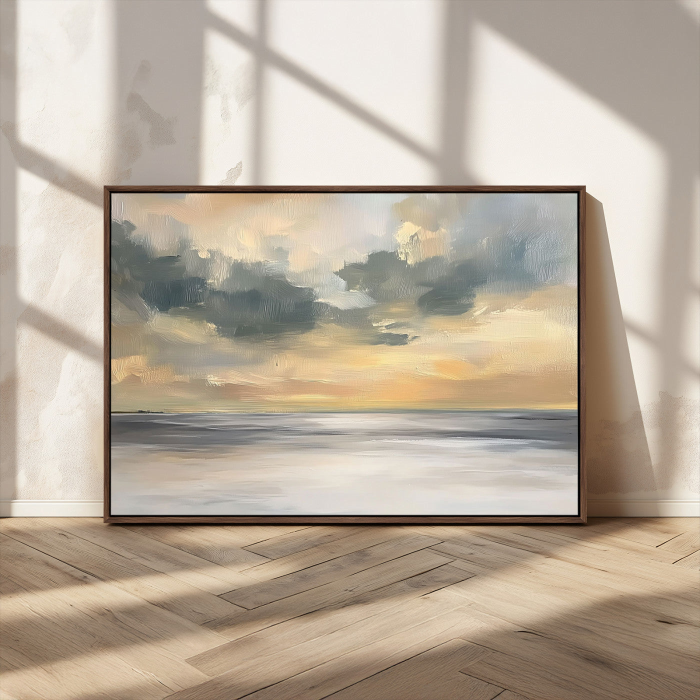 MGV-FC-36X24 - Modern Coastal Artwork with Vibrant Abstract Ocean Waves Wall Art Canvas Print for Contemporary