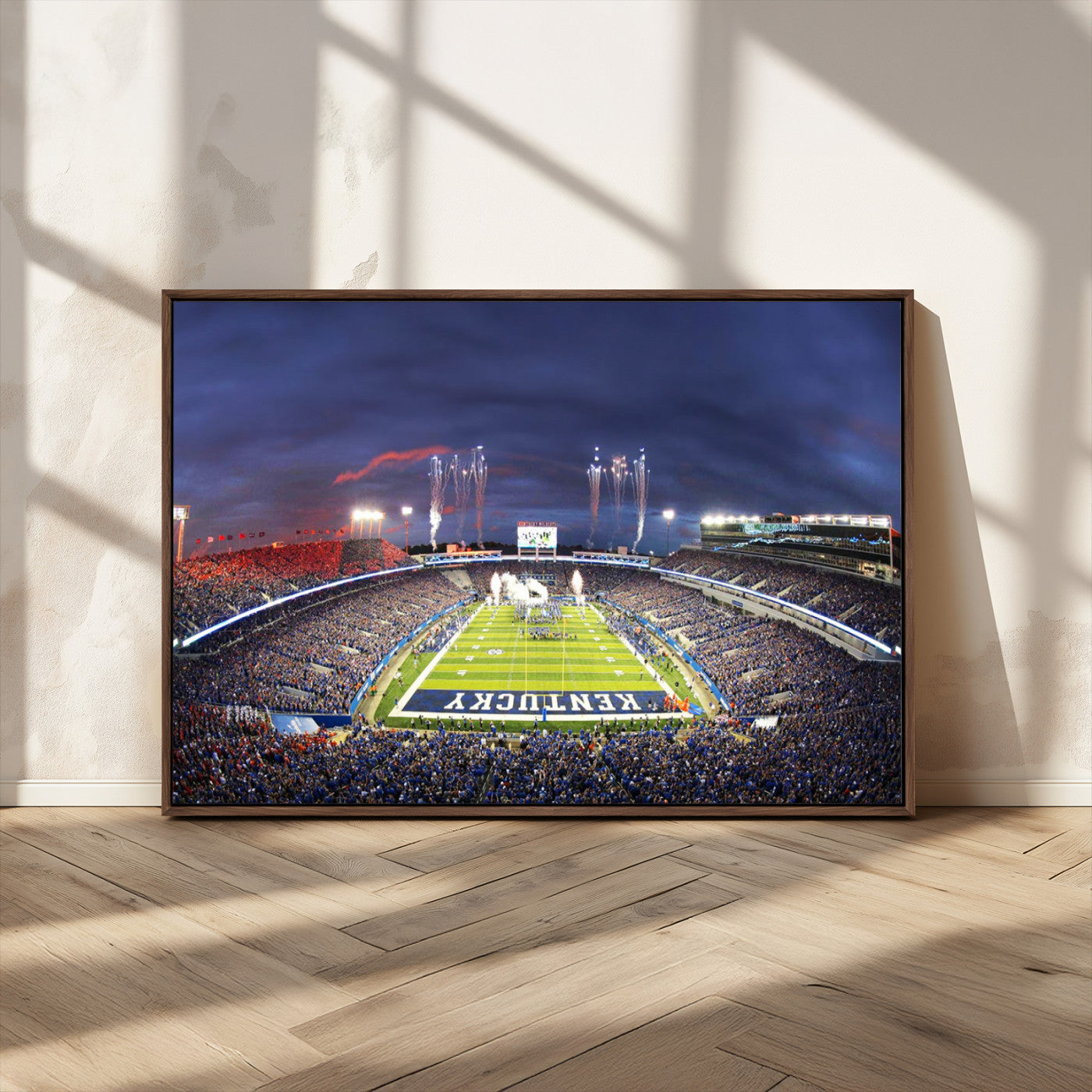 MGV-FC-36X24 - Kroger Field Canvas Wall Art - Kentucky Stadium Wall Art Print - Sunset Football Stadium Wall Decor