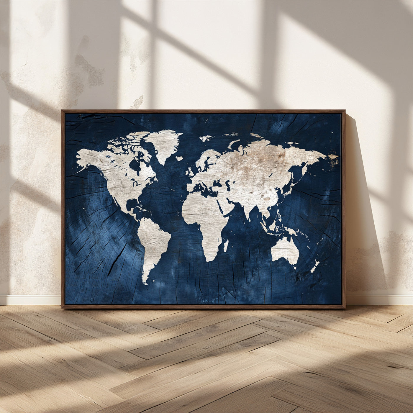 MGV-FC-36X24 - Push Pin World Map Canvas Print – Framed Wall Art for Couples to Track Their Travels – Anniversary