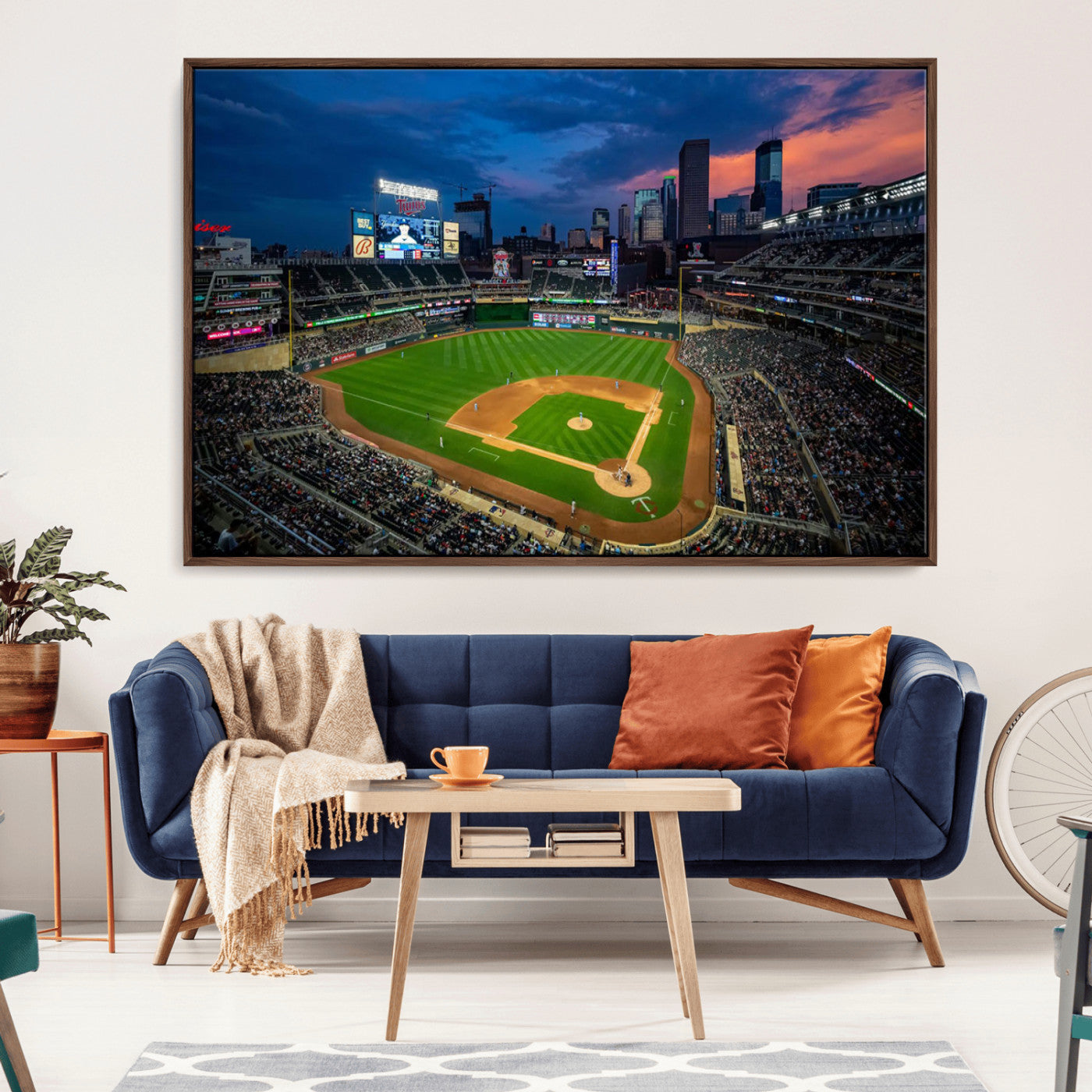 Target Field Wall Art Canvas Print, Baseball Stadium Print, Minneapolis Major League Baseball's Minnesota Twins