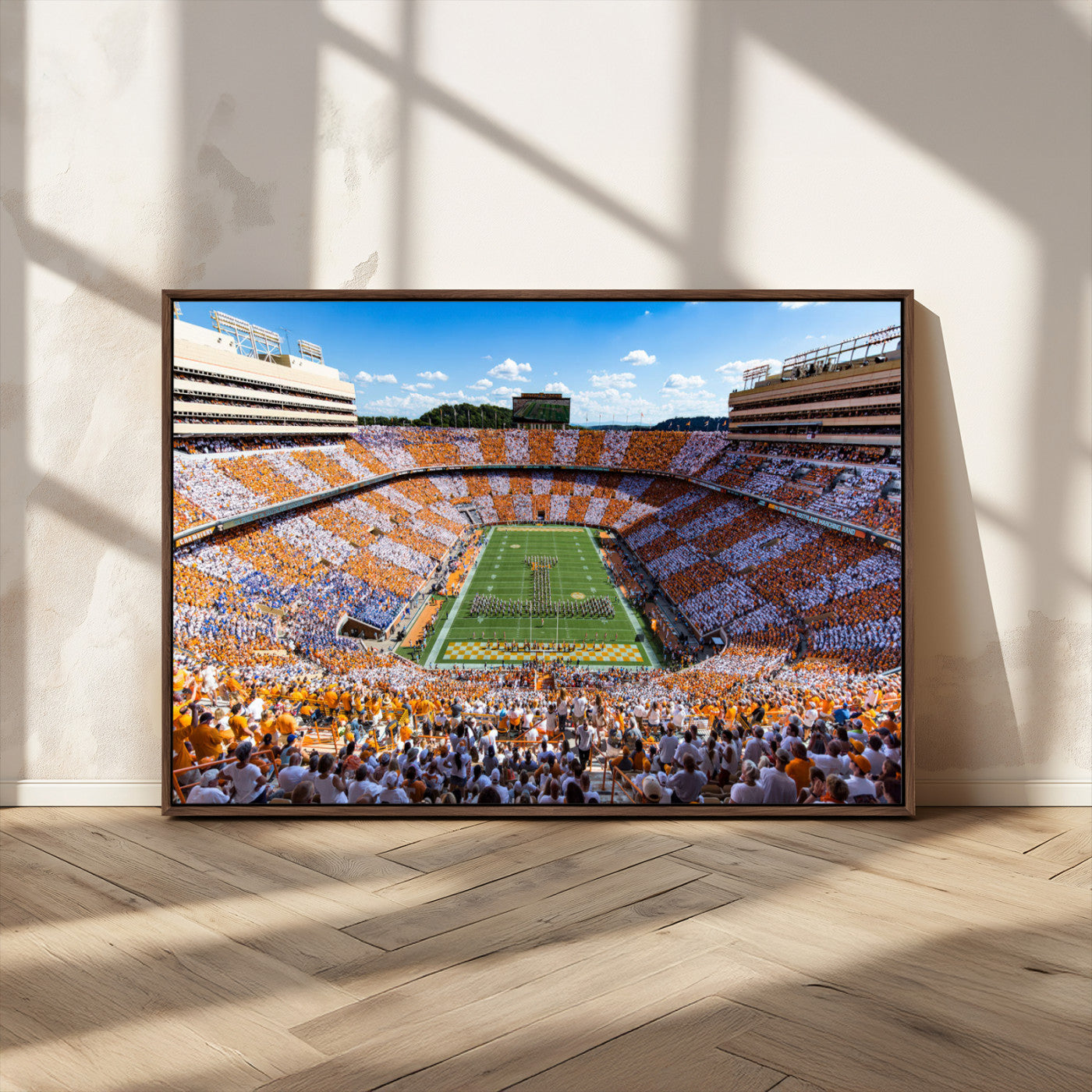 64238859-MGV-CV-36X24-Tennessee Neyland Stadium Wall Art Print, Sports Arena Canvas Wall Art, Panoramic Stadium Canvas Print, Modern Athletic Field Art Printing