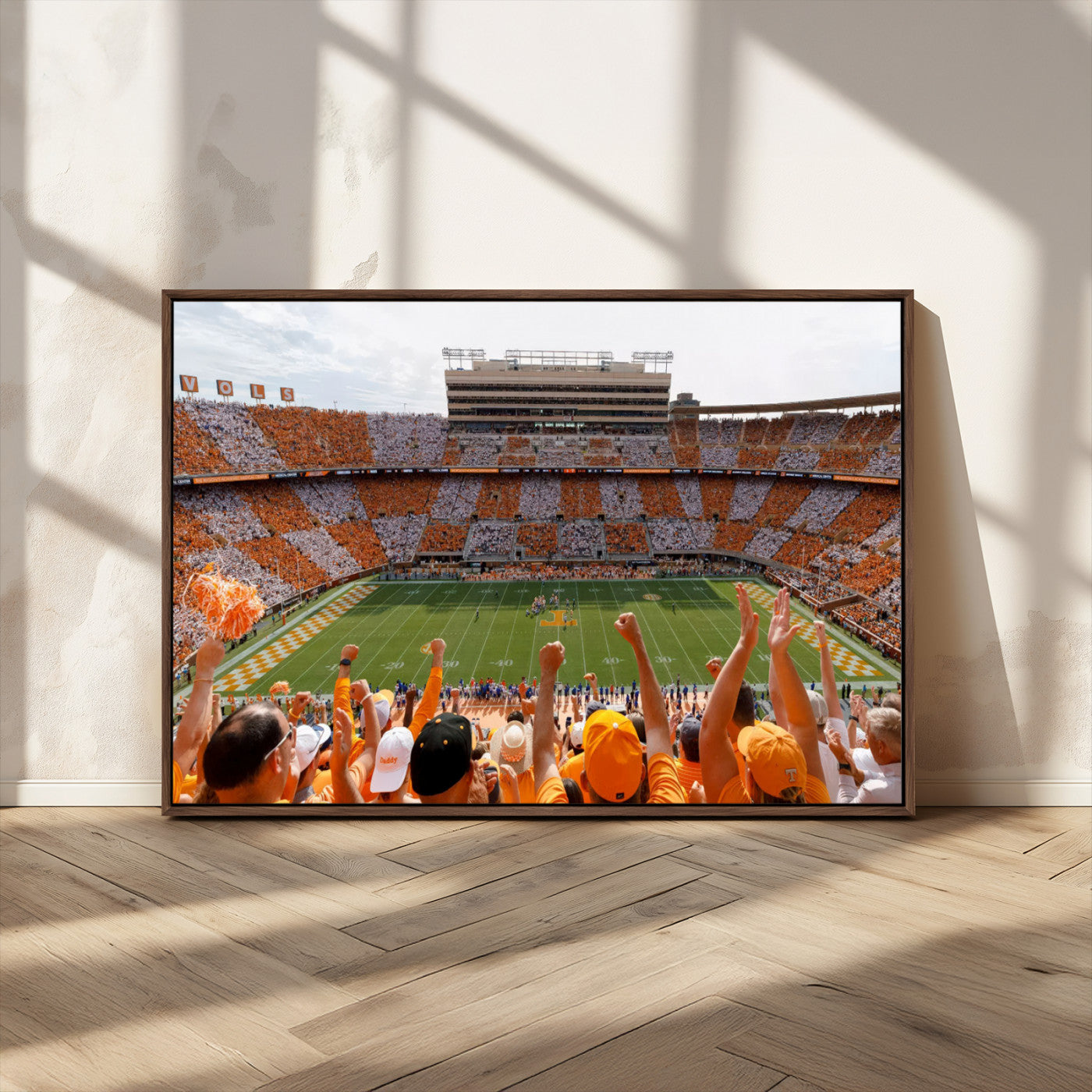 76011417-MGV-CV-36X24-Tennessee Neyland Stadium Wall Art Print, Sports Arena Canvas Wall Art, Panoramic Stadium Canvas Print, Modern Athletic Field Art Printing