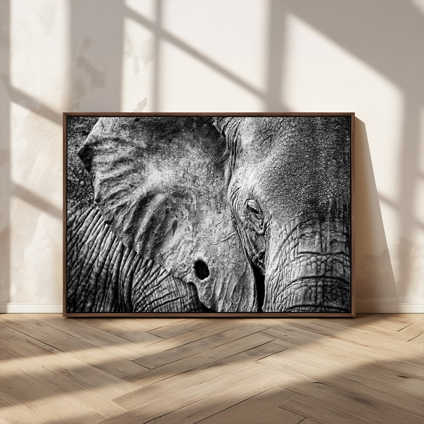 MGV-FC-36X24 - Wild Old Elephant Wall Art Canvas Print