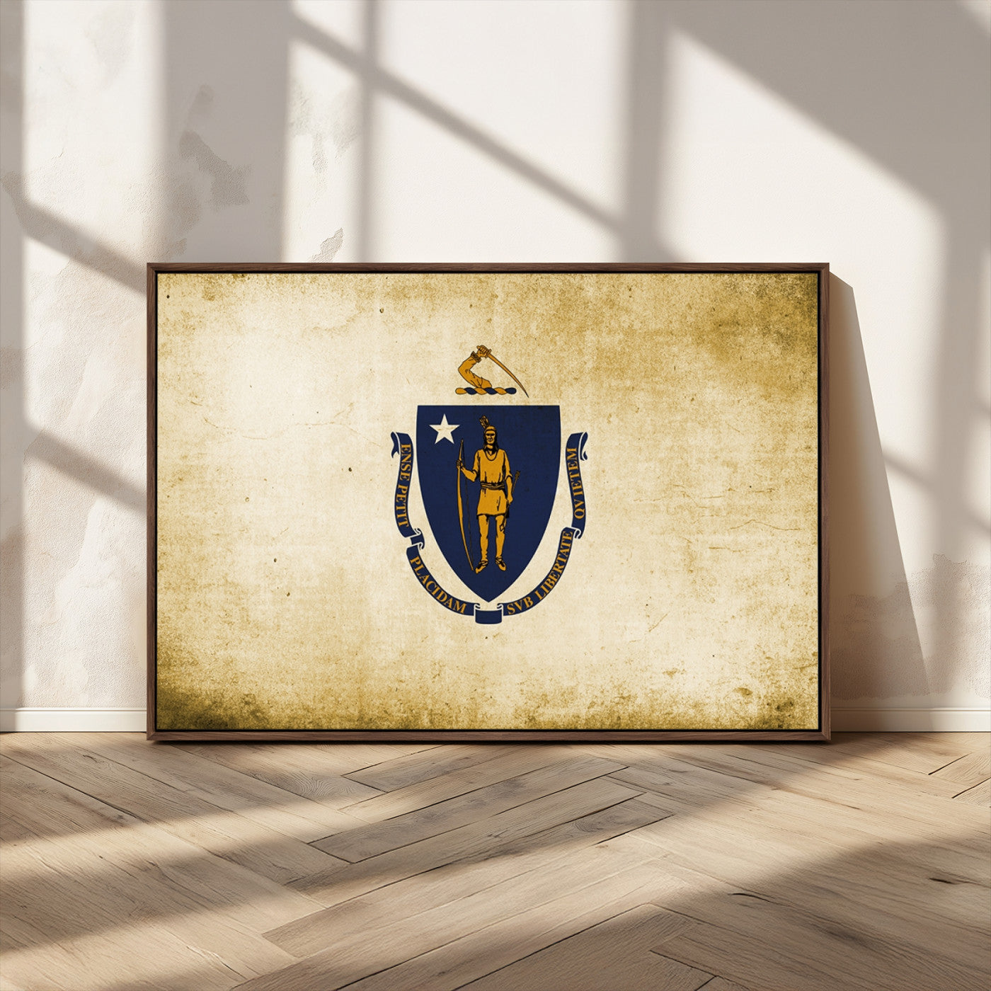 MGV-FC-36X24 - Massachusetts Flag Wall Art Canvas Print
