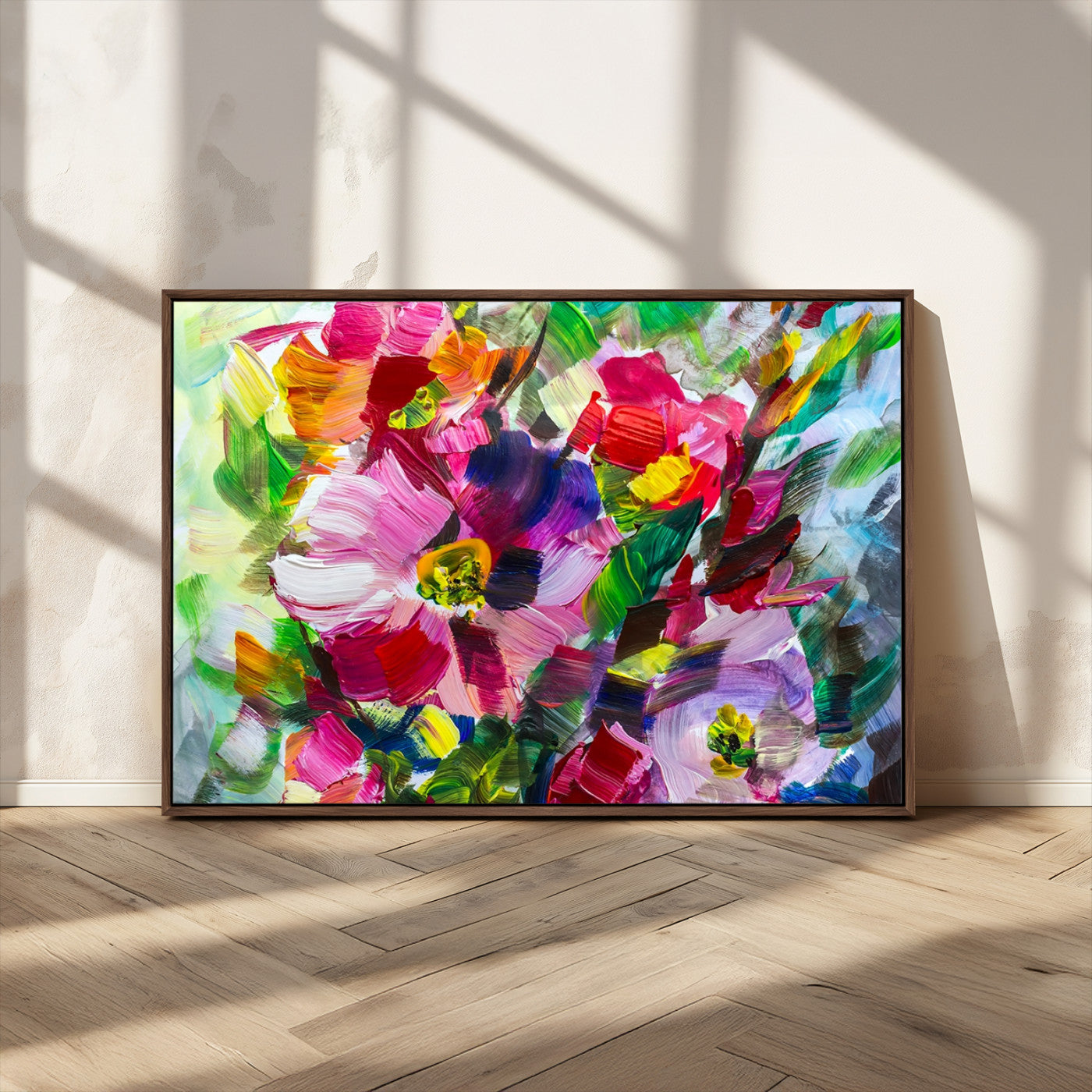 MGV-FC-36X24 - Oil Flower Abstract Canvas Print