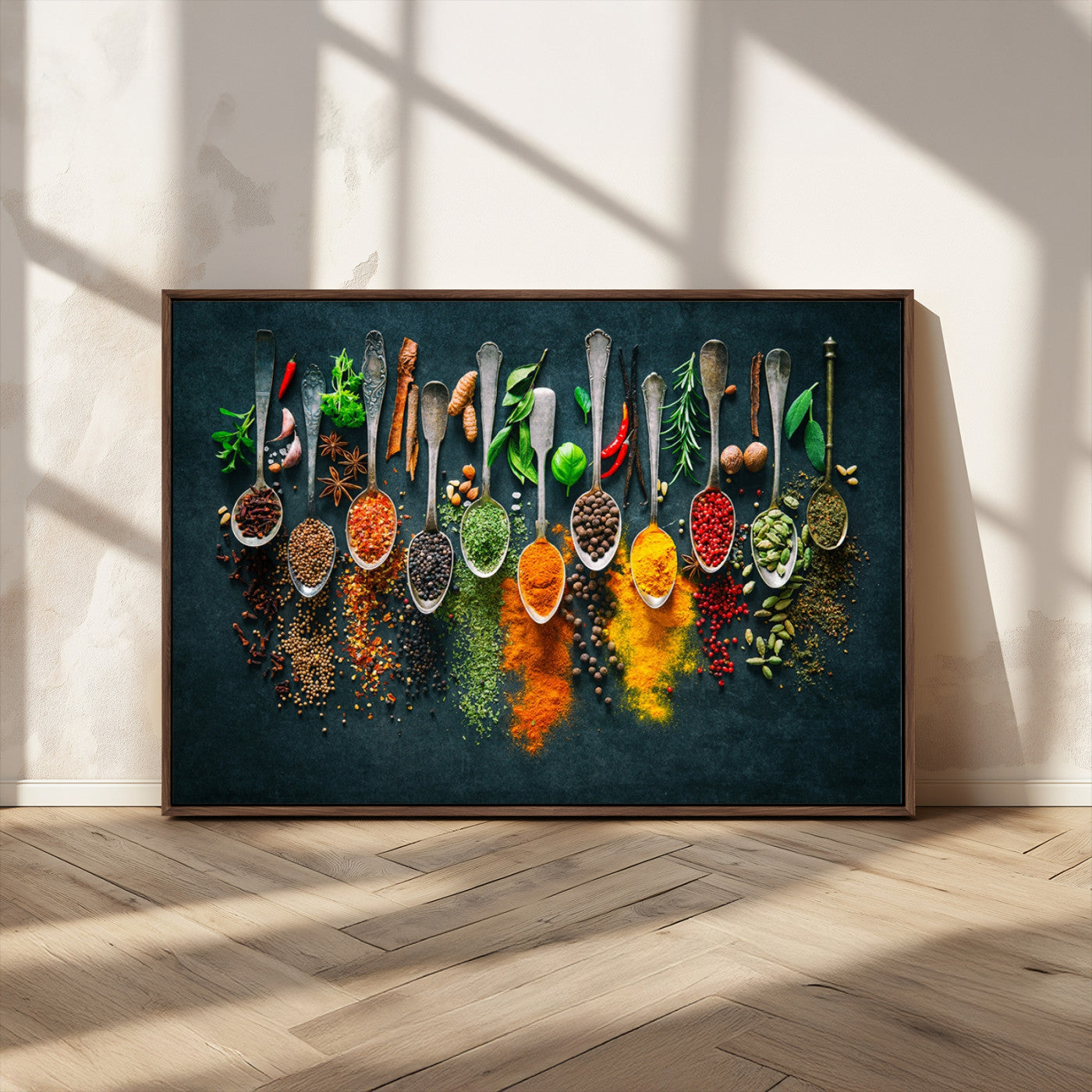 MGV-FC-36X24 - Herbs and Spices Kitchen Wall Art Canvas Print