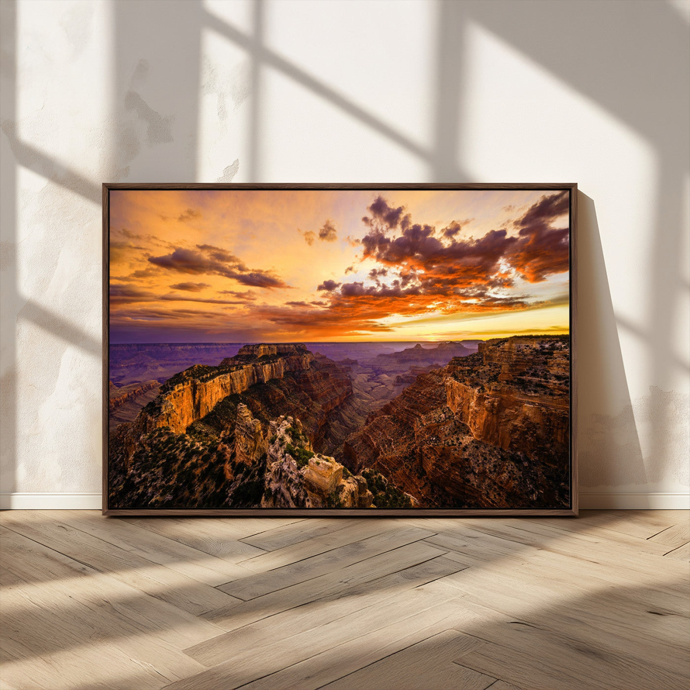 MGV-FC-36X24 - Mesmerizing Sunset from Grand Canyon Nal Park Wall Art, Grand Canyon Canvas Print