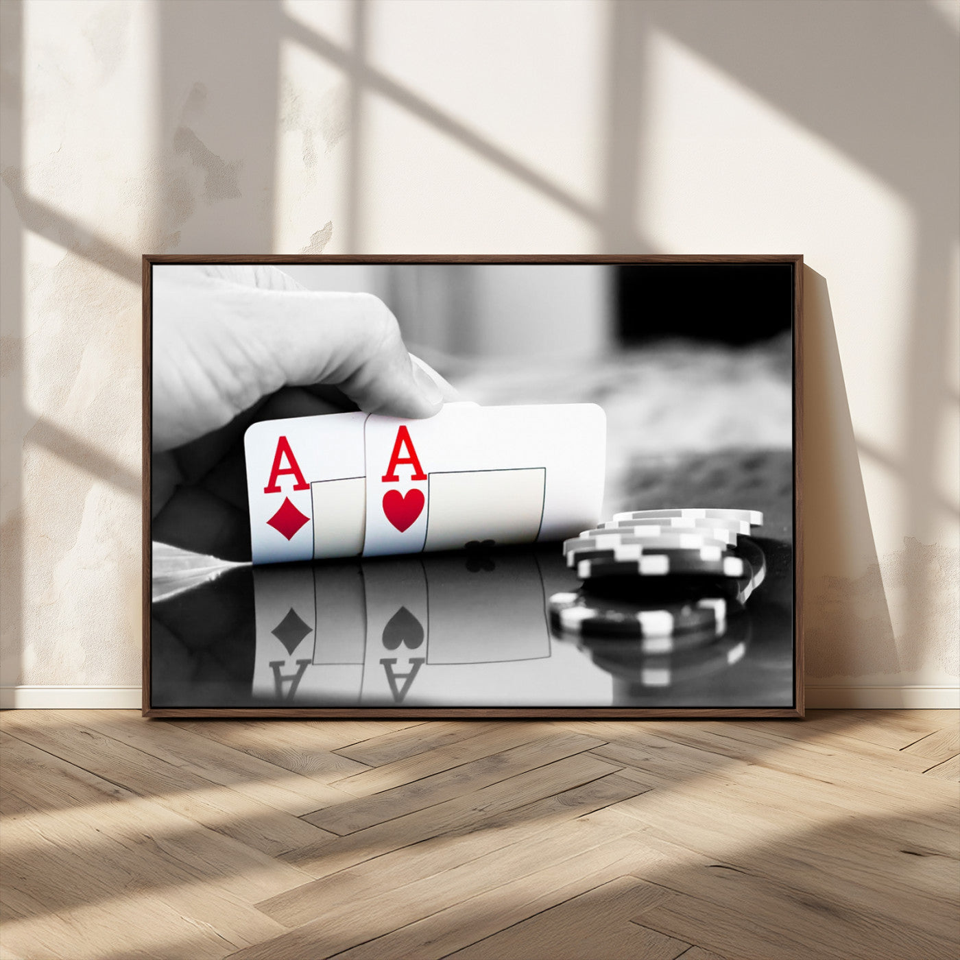 MGV-FC-36X24 - Aces Poker Art Poker Game Wall Art Canvas Print