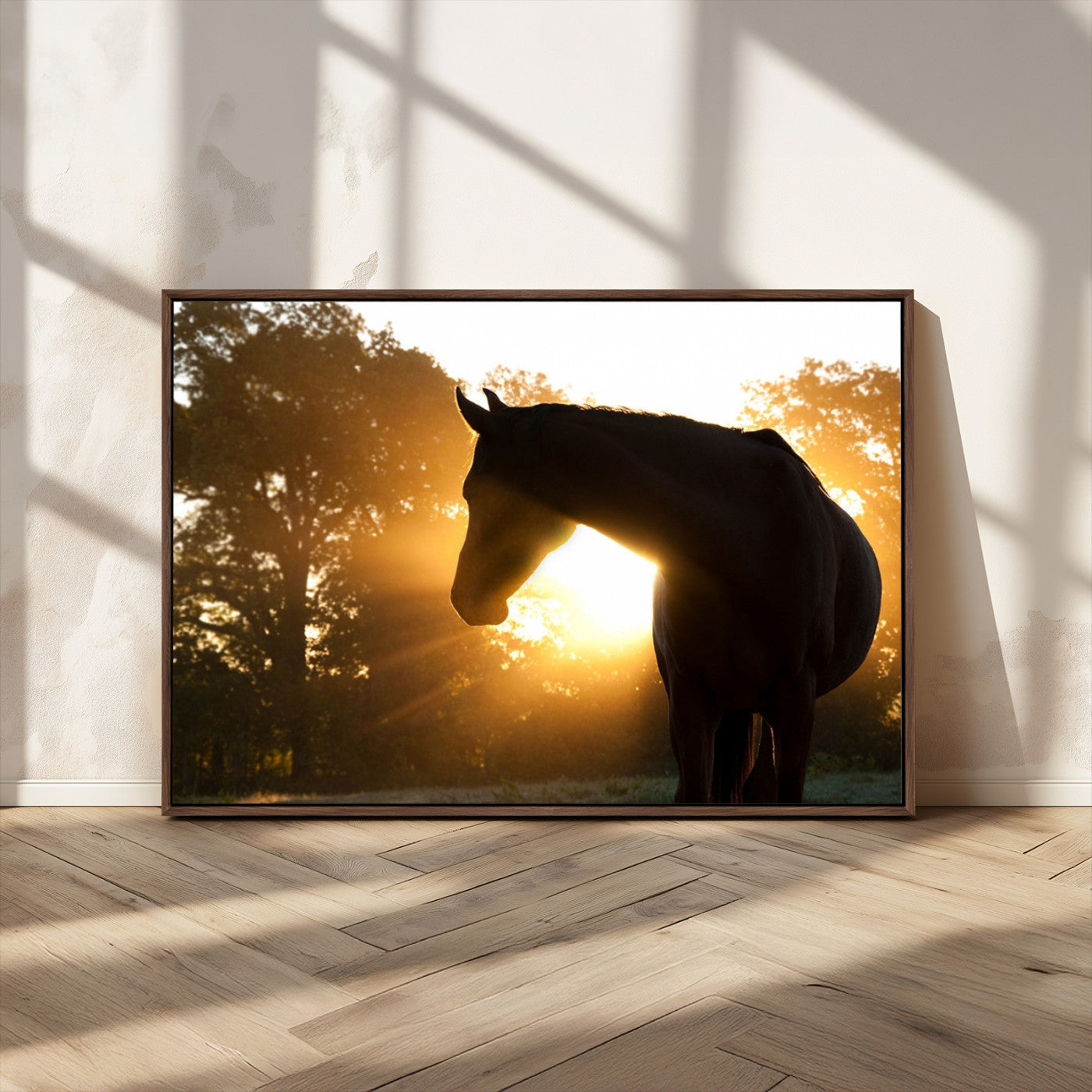 MGV-FC-36X24 - Horse at Sunset Wall Art Animal Canvas Print