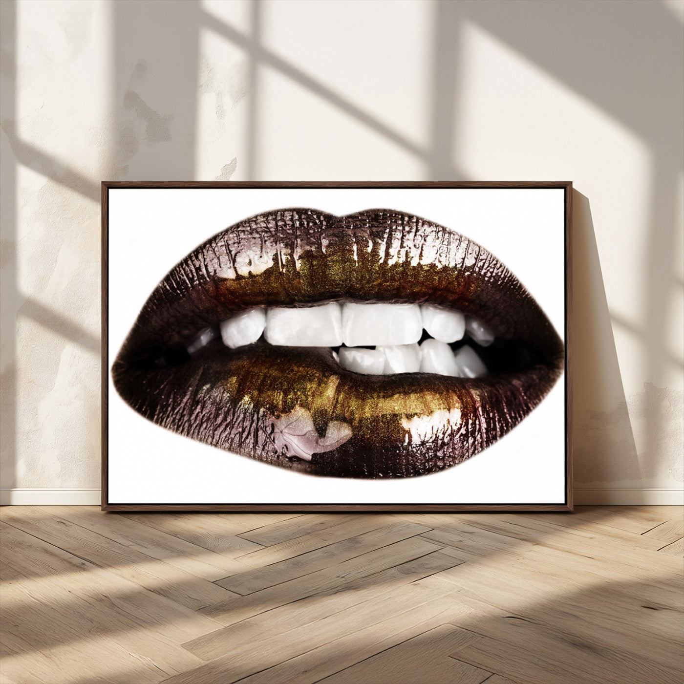 MGV-FC-36X24 - Close Up Lips Wall Art Canvas Print