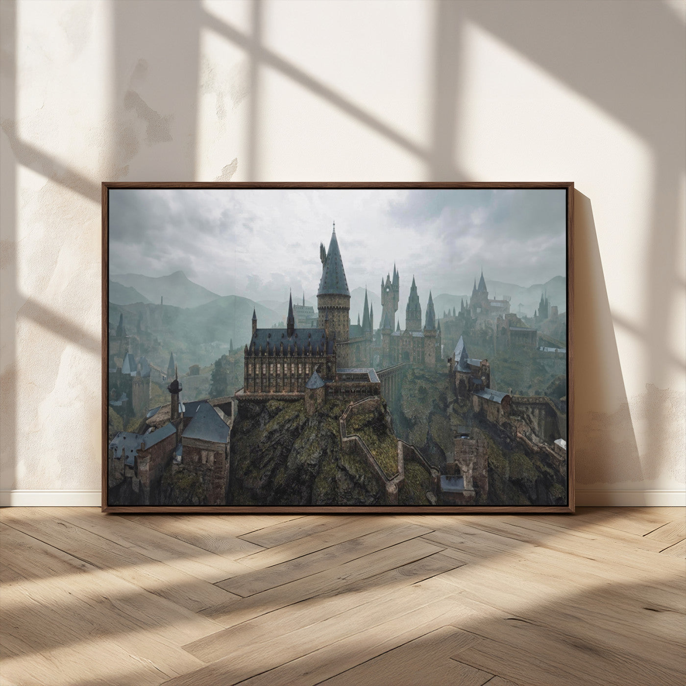 MGV-FC-36X24 - Disney Castle Wall Art Canvas Print, Living Kids Home Room Decor Art Print