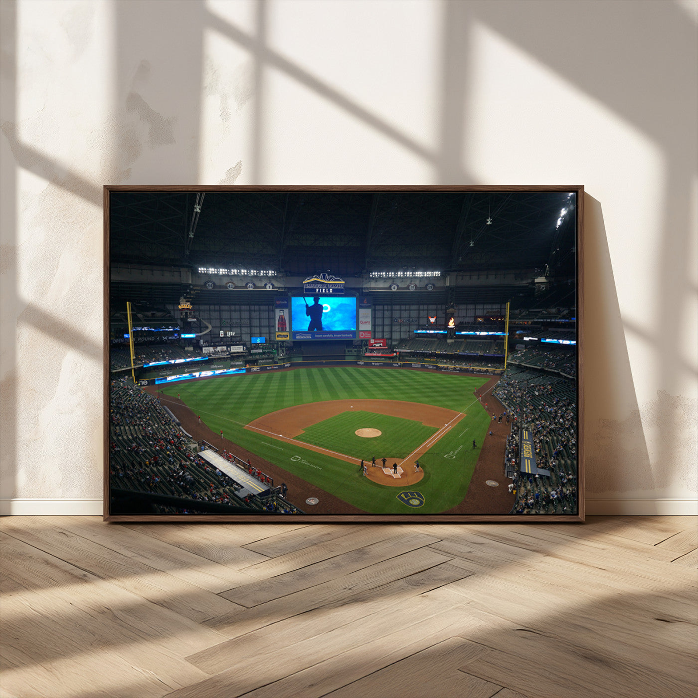 MGV-FC-36X24 - Milwaukee Brewers Baseball Art Print - American Family Field Stadium Wall Art Canvas Print