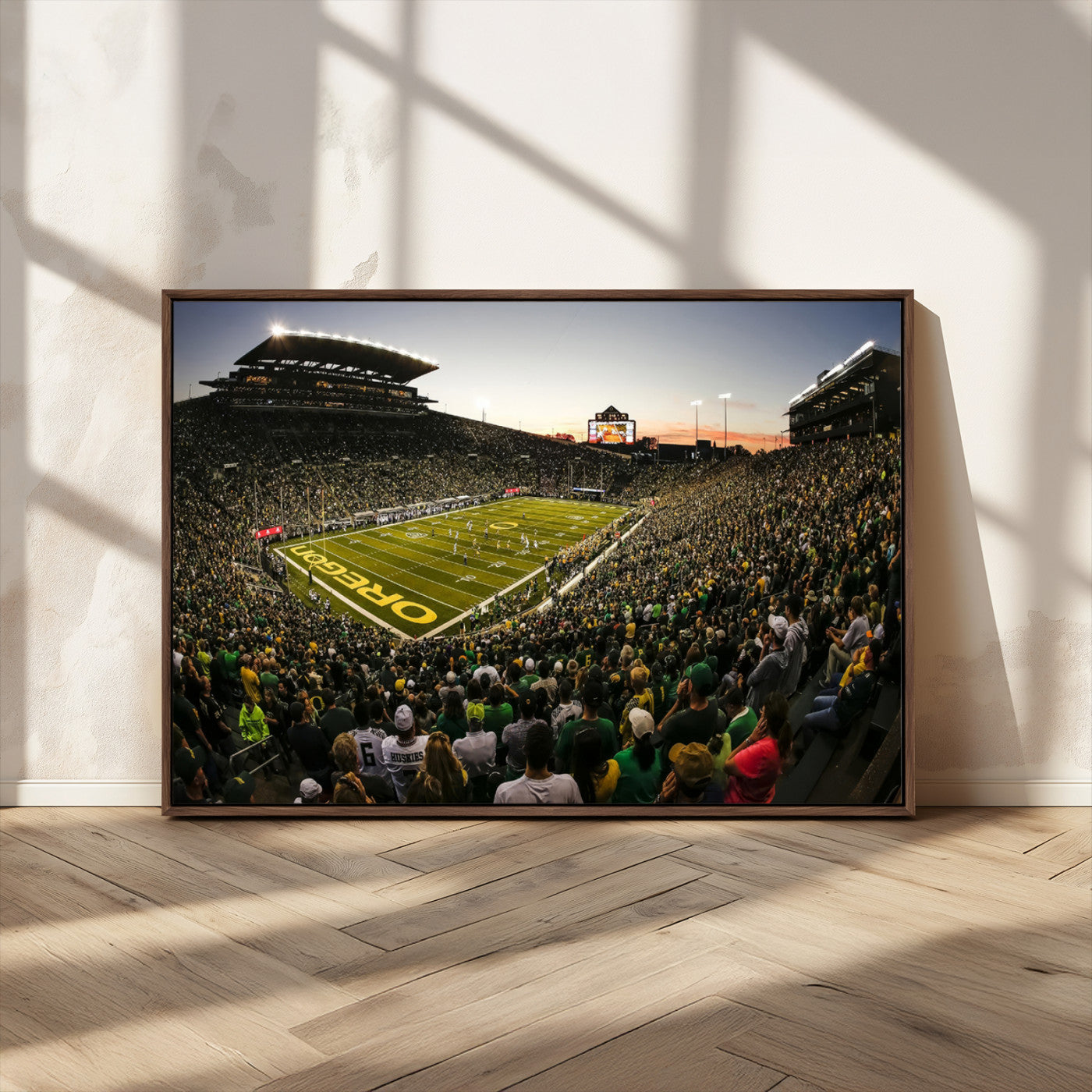 MGV-FC-36X24 - Oregon Stadium Canvas Wall Art - Captivating Game Day Scene at Autzen Stadium, Oregon Ducks Football