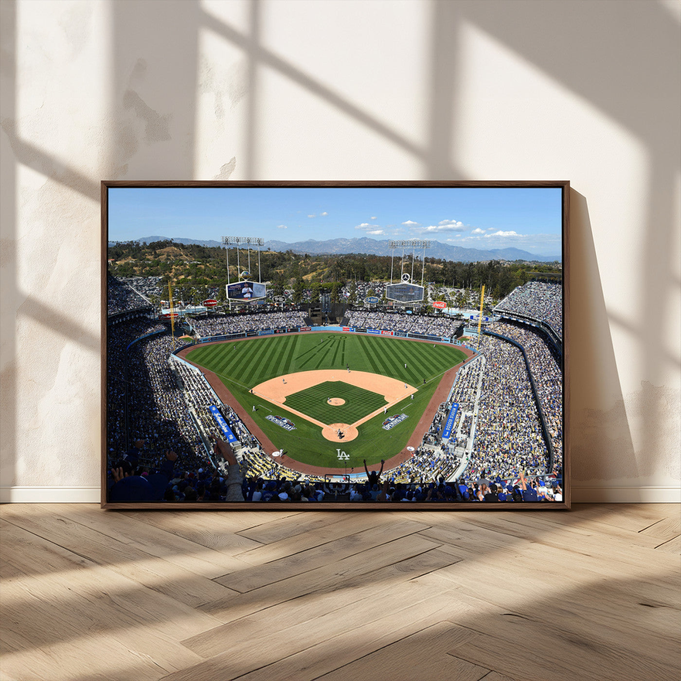 MGV-FC-36X24 - Los Angeles Dodgers Dodger Stadium Wall Art Canvas Print - MLB Baseball Stadium Wall Art Canvas