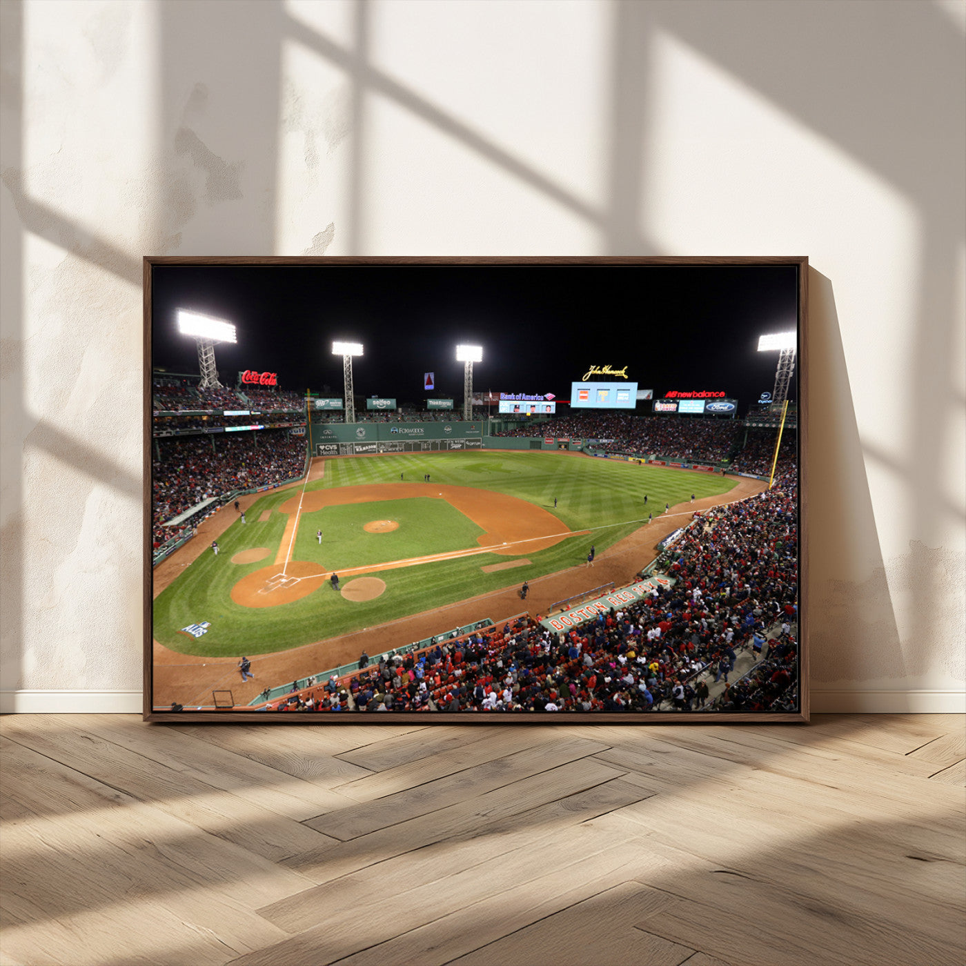MGV-FC-36X24 - Boston Red Sox Baseball Team Print - Massachusetts Fenway Park Stadium Wall Art Canvas Print