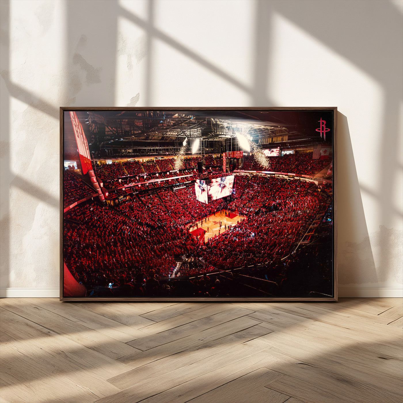 MGV-FC-36X24 - Houston Rockets Basketball Team Print Canvas- Houston Toyota Center Stadium Wall Art Canvas Print