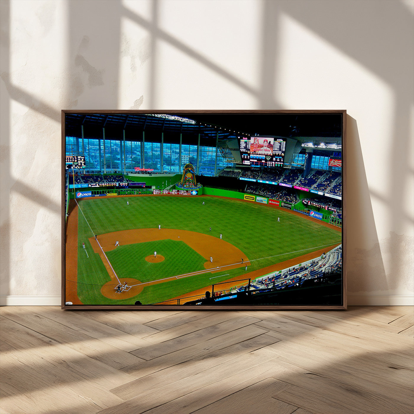 MGV-FC-36X24 - Miami Marlins Baseball Team Print - Miami LoanDepot Park Stadium Wall Art Canvas Print