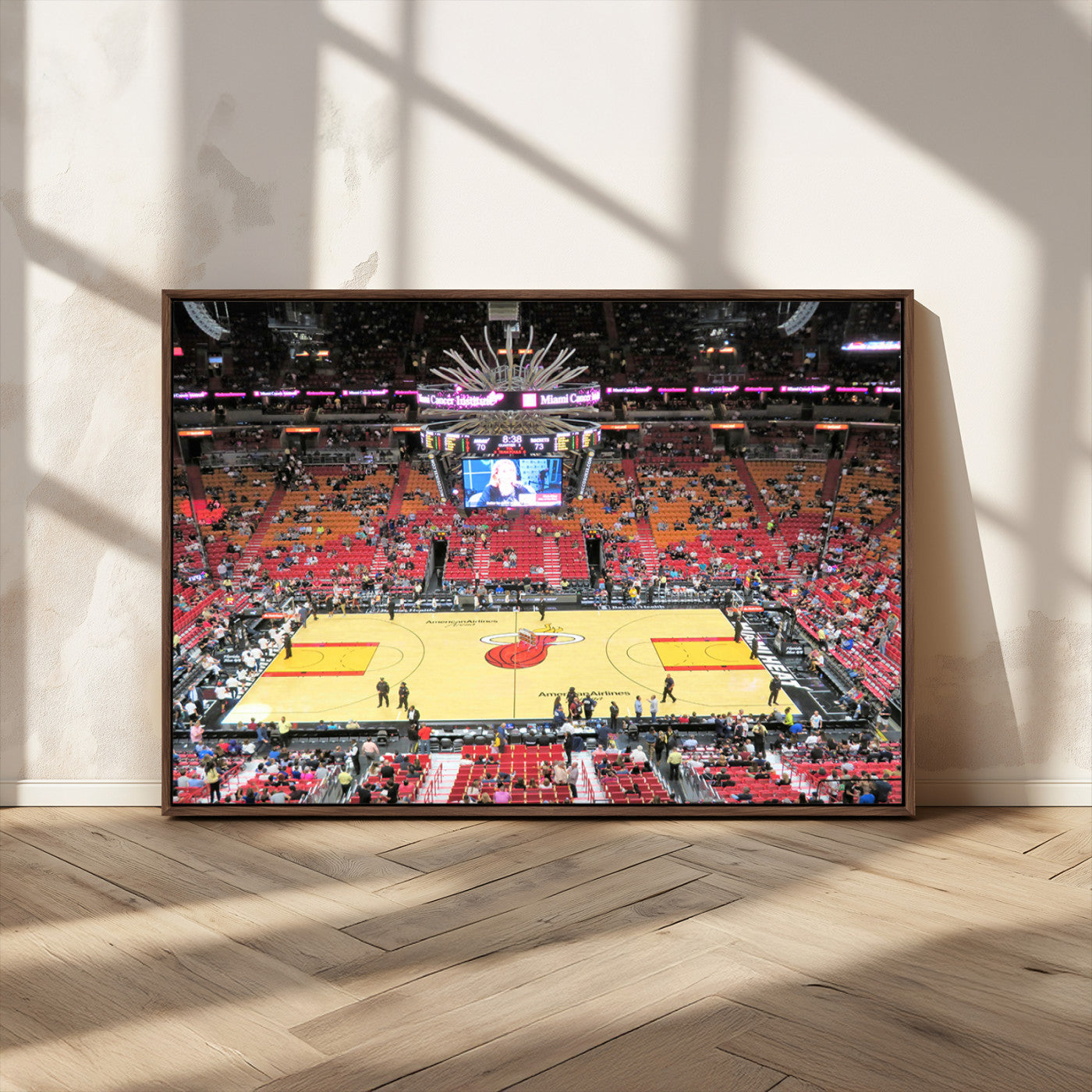 MGV-FC-36X24 - Miami Heat Basketball Team Print Wall Art- Kaseya Center Stadium Wall Art Canvas Print
