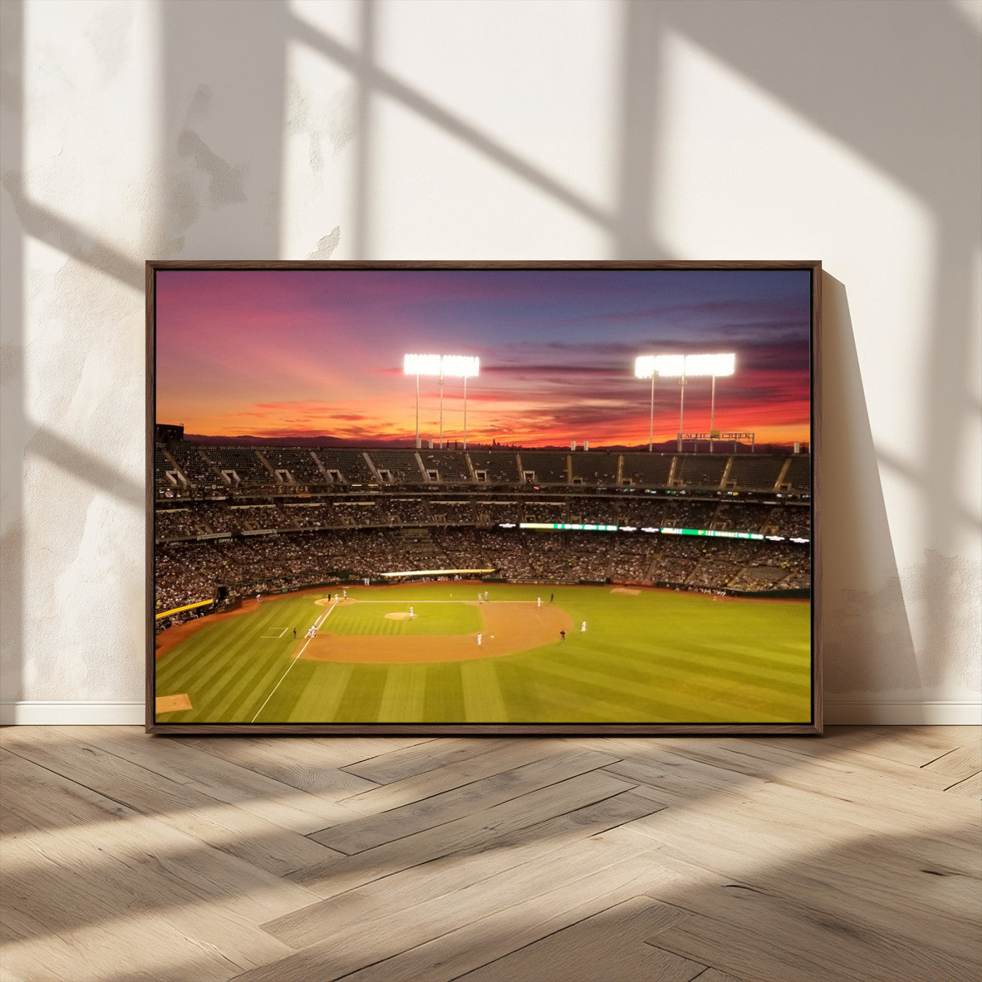MGV-FC-36X24 - Oakland Athletics Baseball Team Print - Oakland Coliseum Stadium Wall Art Canvas Print