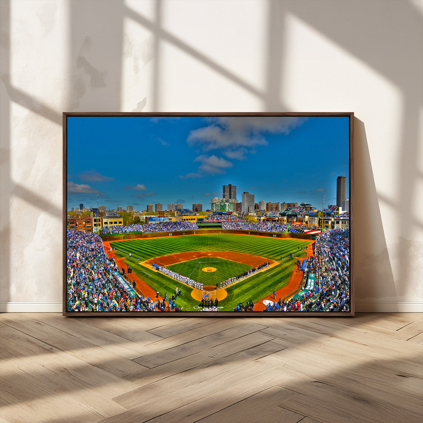 MGV-FC-36X24 - Wrigley Field Chicago Cubs Canvas Wall Art - Iconic Baseball Stadium Print for Sports Lovers - Ready