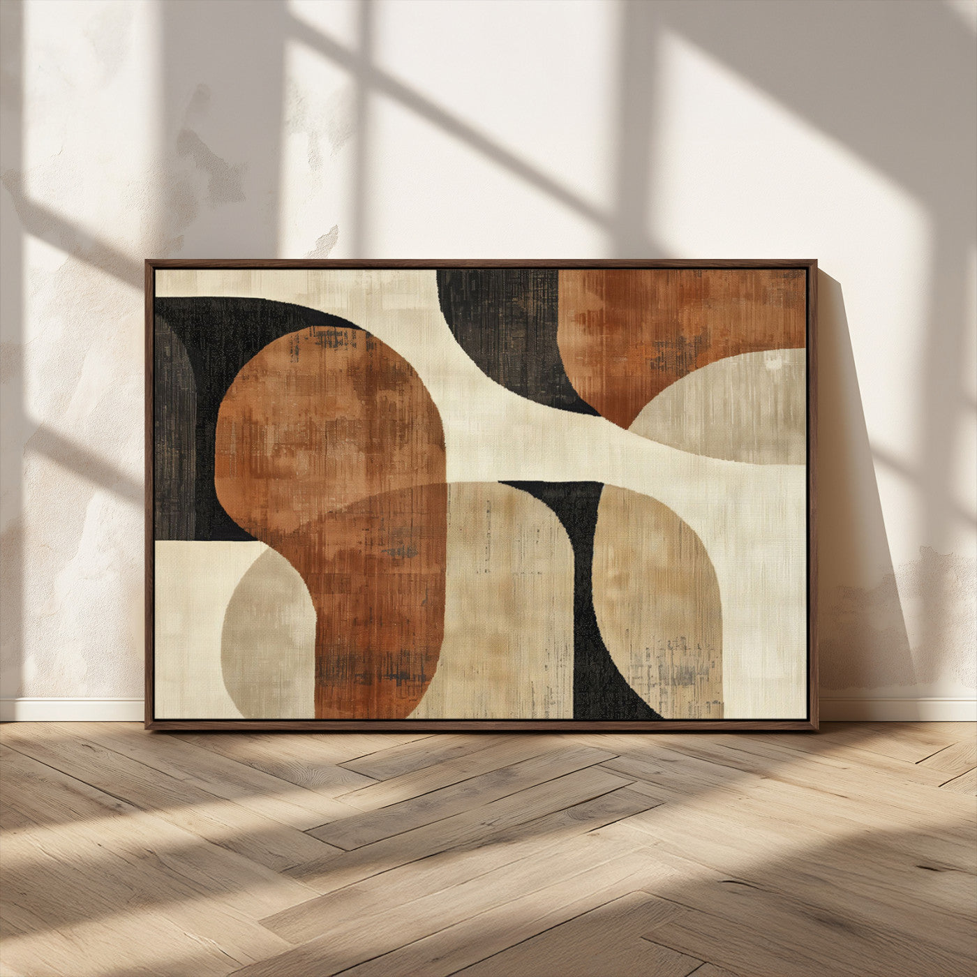 MGV-FC-36X24 - Wabi Sabi Abstract Wall Art Canvas Print | Large Minimalist Modern Geometric Wall Decor for Living
