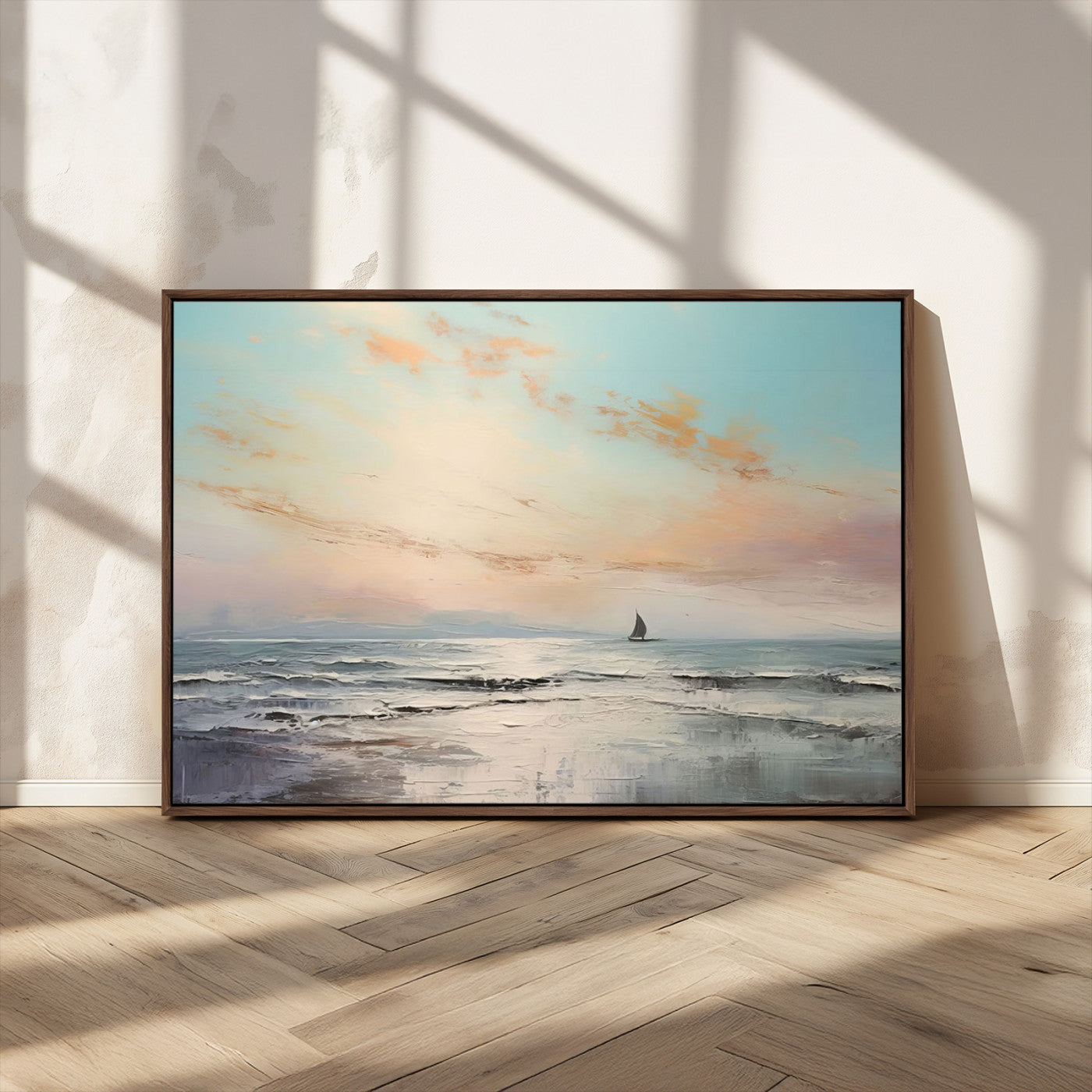 MGV-FC-36X24 - Abstract Ocean Wall Art -  Boat Wall Art Canvas Print