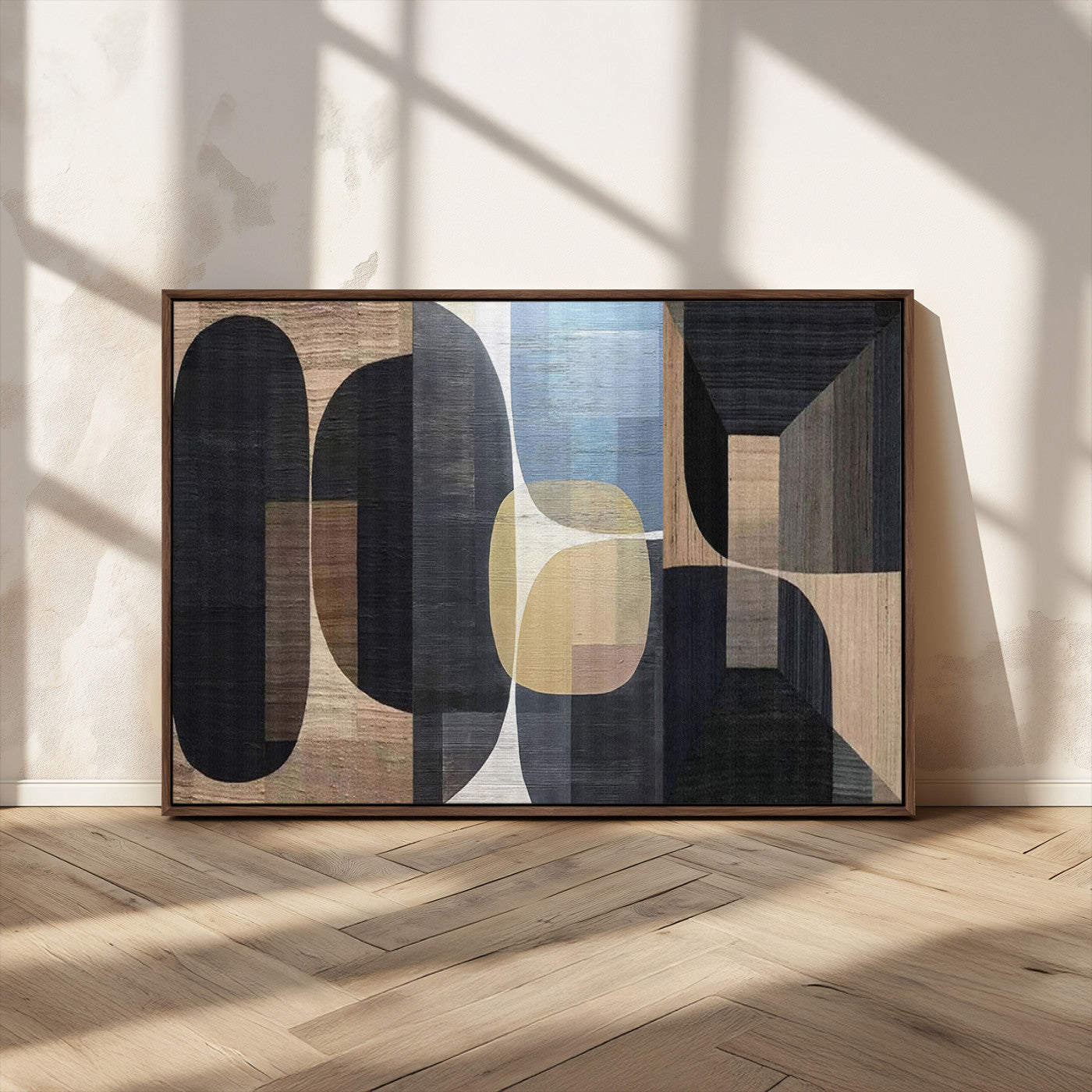 MGV-FC-36X24 - Minimalist Wabi Sabi Abstract Geometric Wall Art Canvas Print – Modern Minimalist Shapes – Ready to