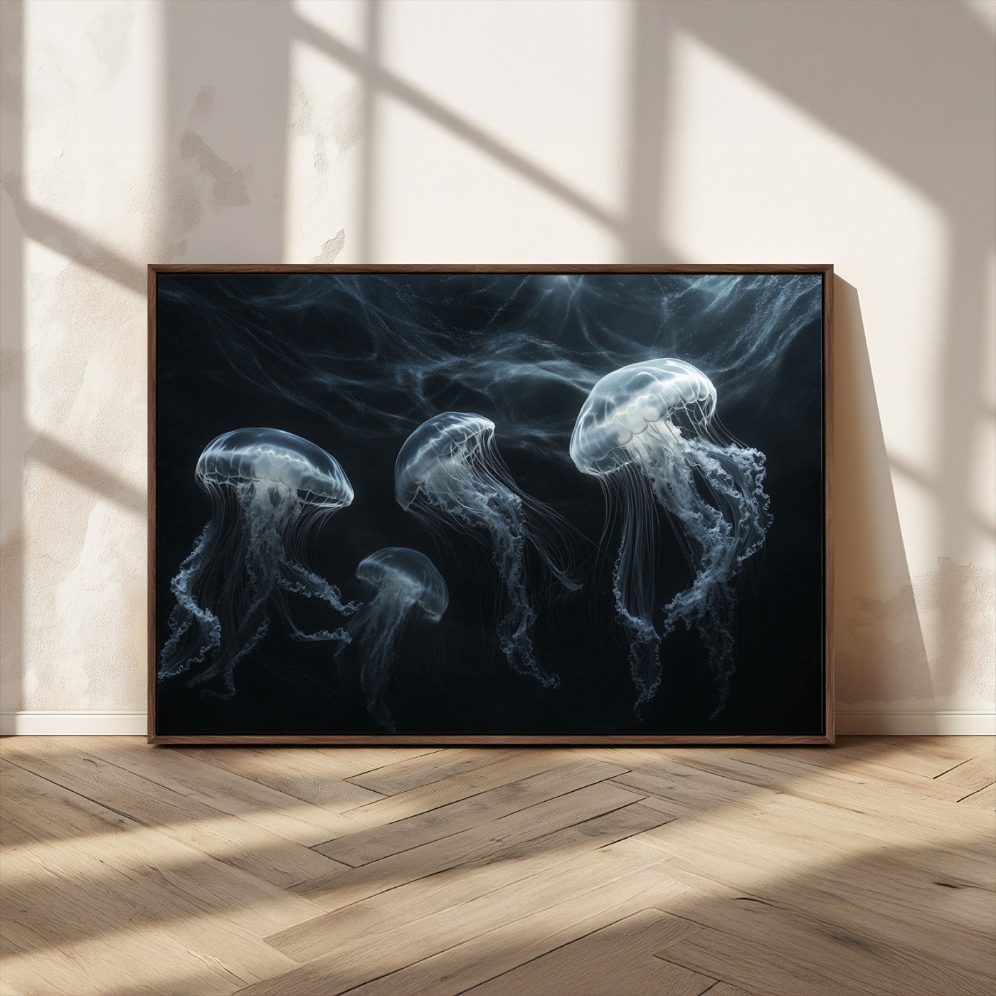 MGV-FC-36X24 - Jellyfish Wall Art Canvas Print, Elegant Wall Decor