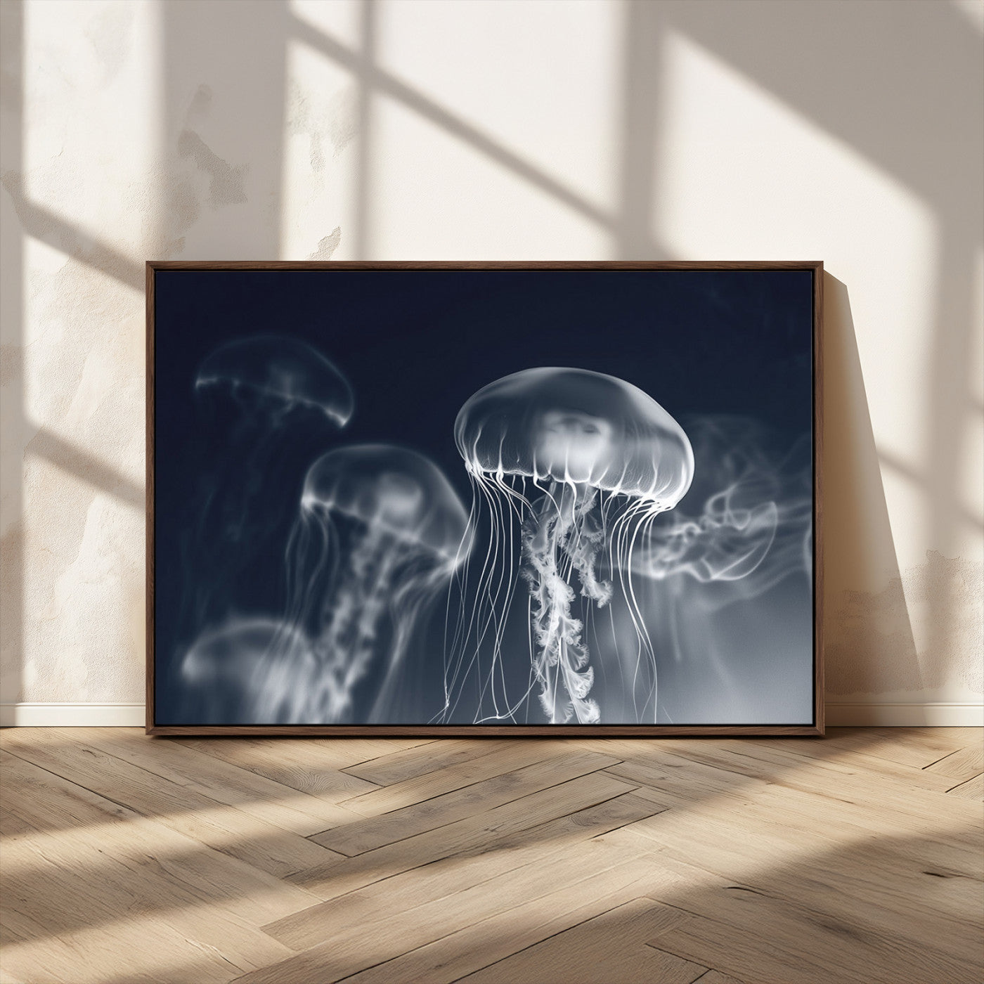 MGV-FC-36X24 - Jellyfish Wall Art Canvas Print, Modern Abstract Jellyfish Wall Decor
