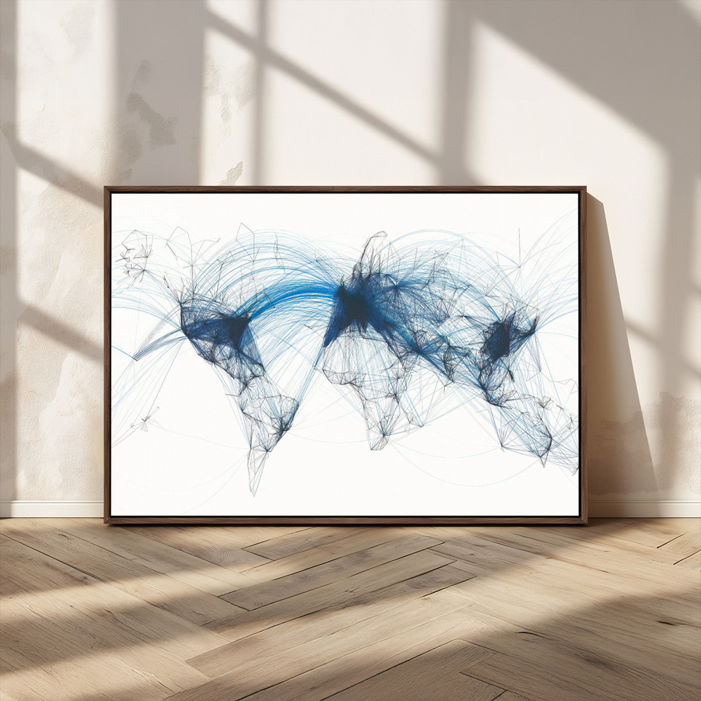 MGV-FC-36X24 - Push Pin World Map Canvas Print – Framed Wall Art for Couples to Track Their Travels – Anniversary