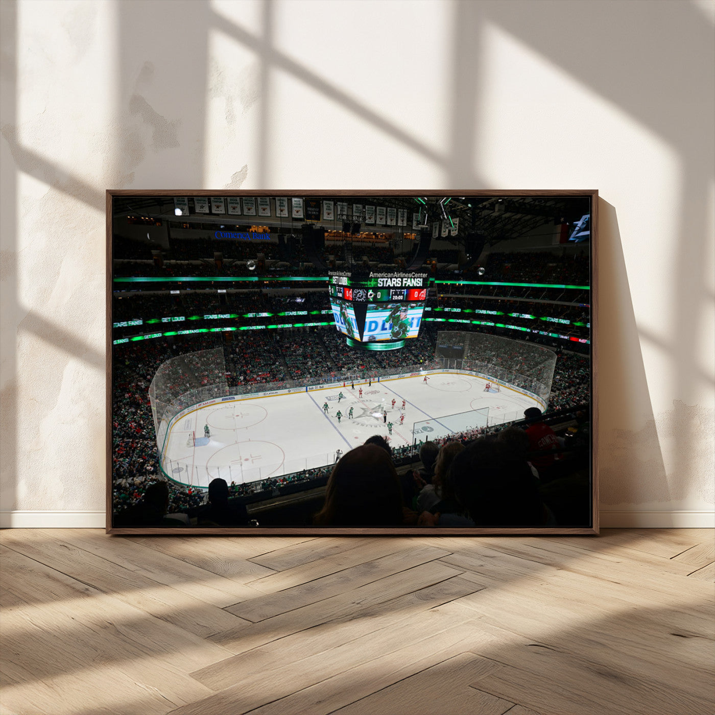 MGV-FC-36X24 - American Airlines Center Dallas Stars Wall Art Canvas Print - Dallas Hockey Arena Stadium Print