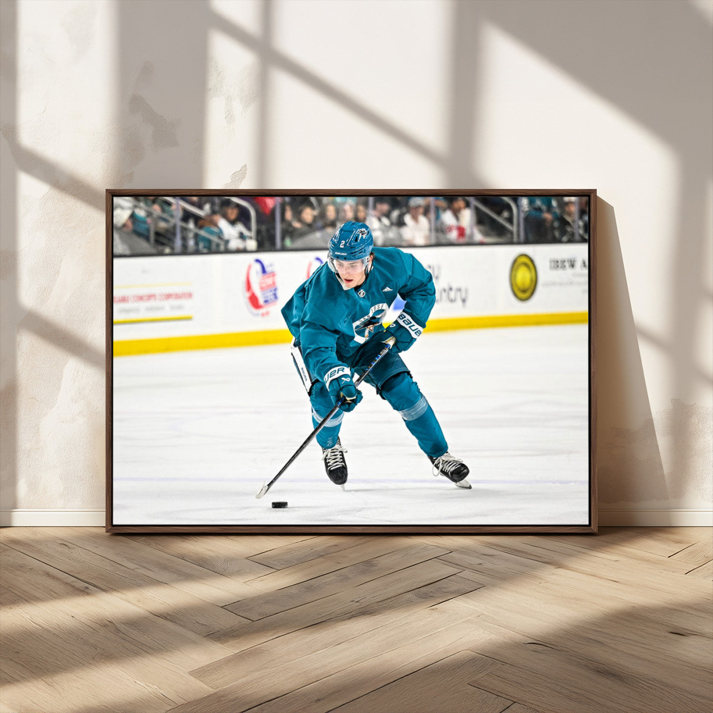 MGV-FC-36X24 - San Jose Sharks Ice Hockey Player Wall Art Canvas Print