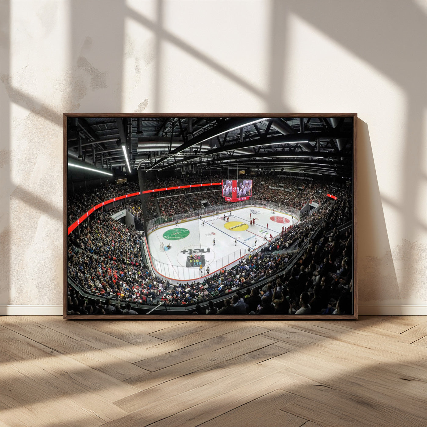 MGV-FC-36X24 - Vaudoise Lausanne Ice Hockey Arena Stadium Wall Art Canvas, Vaudoise Lausanne Ice Hockey Canvas