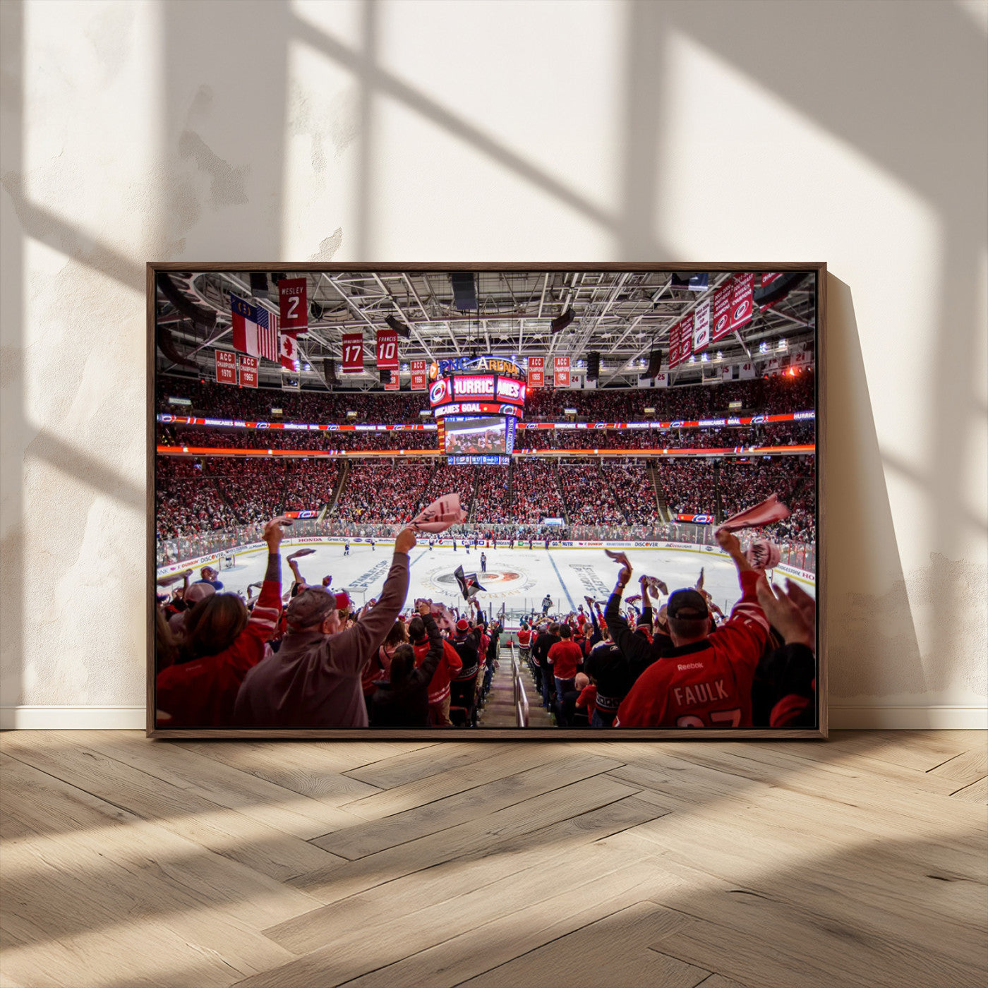 MGV-FC-36X24 - Carolina Hurricanes Ice Hockey Stadium Wall Art, Carolina Hurricanes Canvas Print